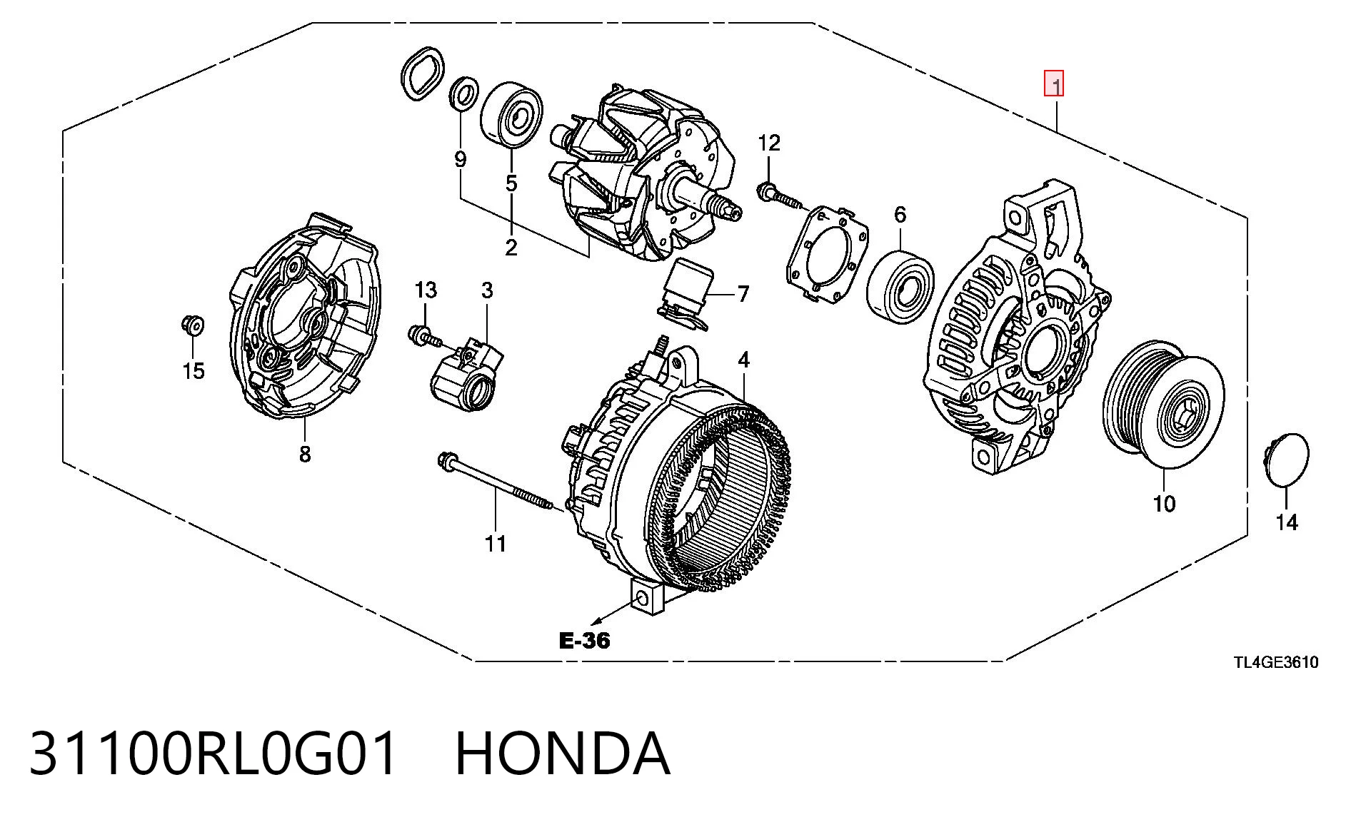 Генератор HONDA 31100RL0G01