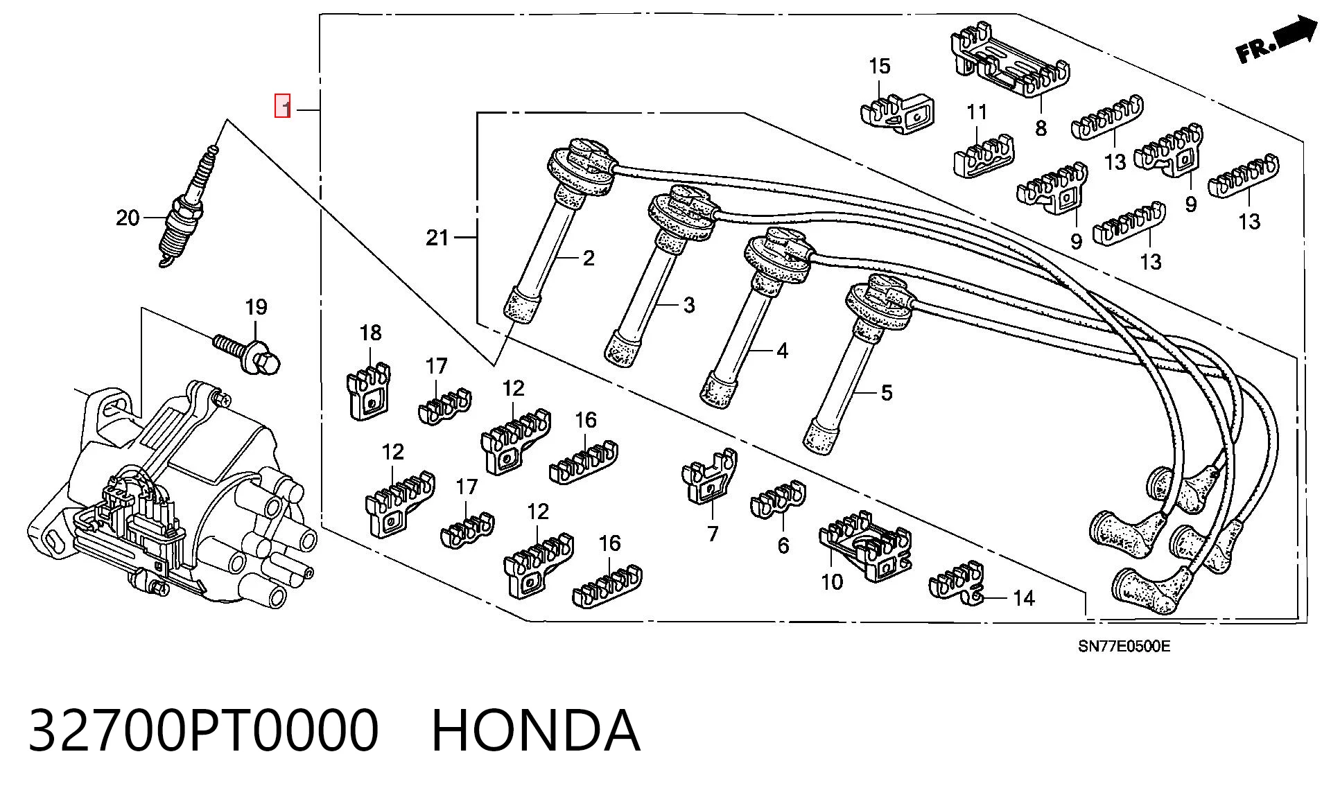  Высоковольтные провода Honda Accord 4