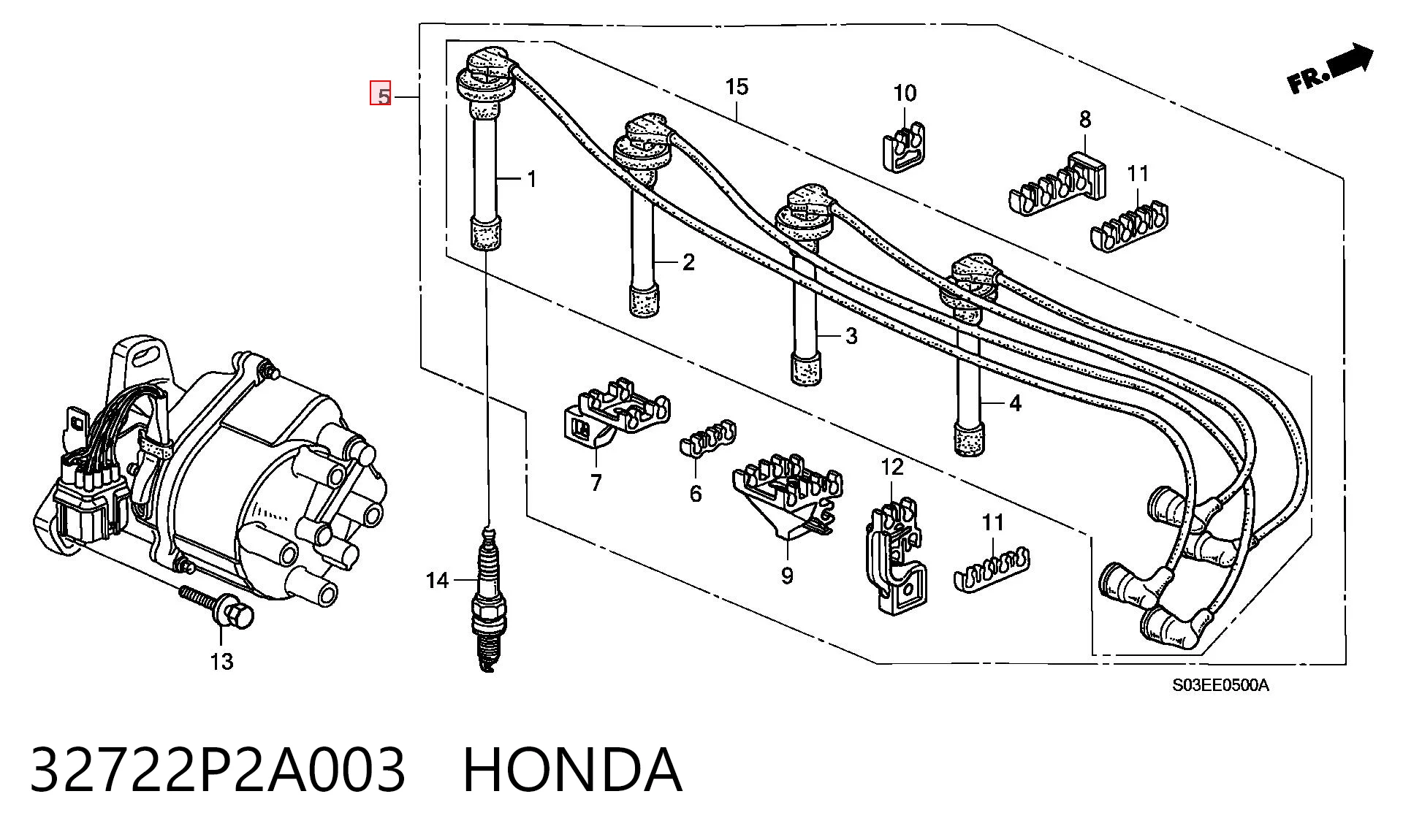 32722P2A003 Honda Провода высоковольтные