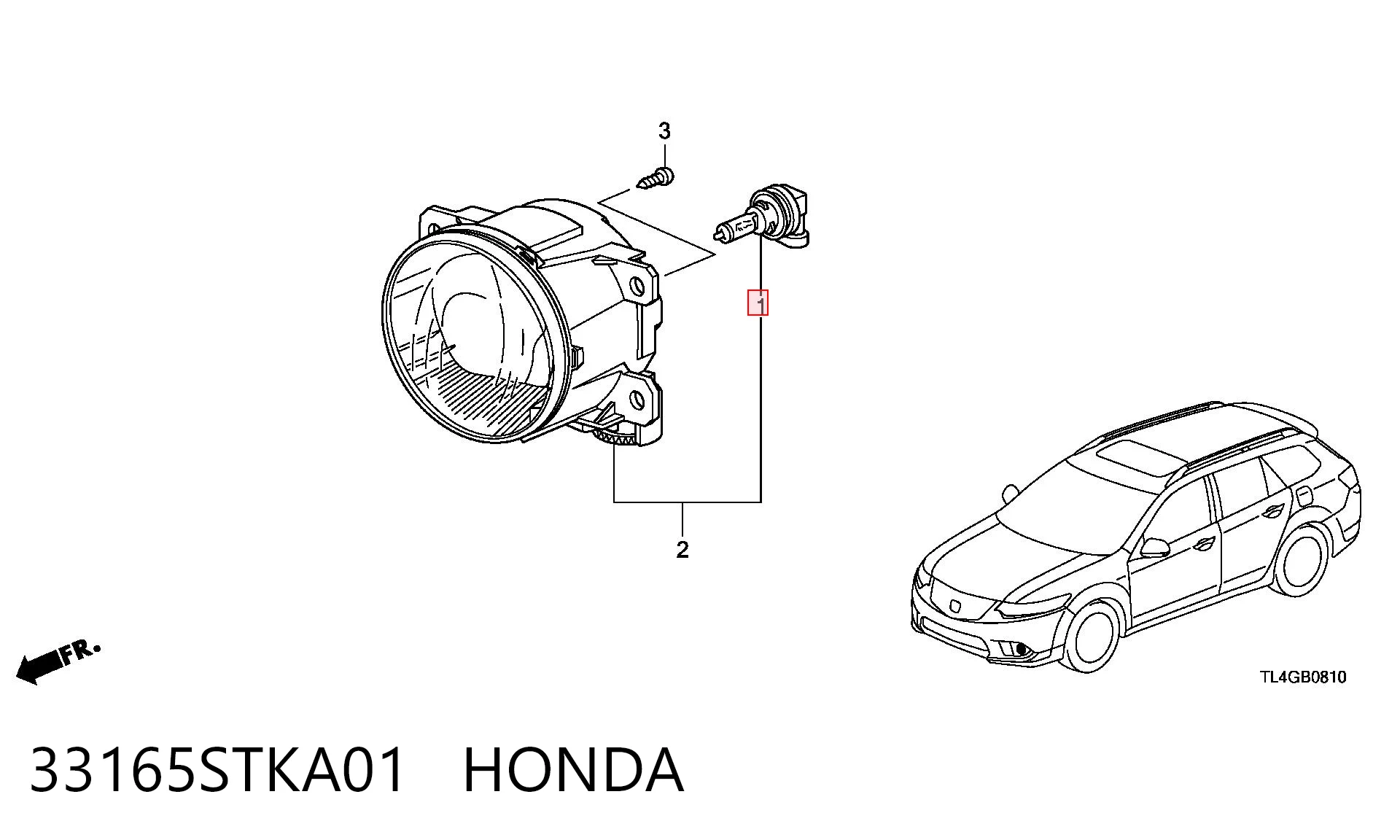 Лампочка HONDA 33165STKA01