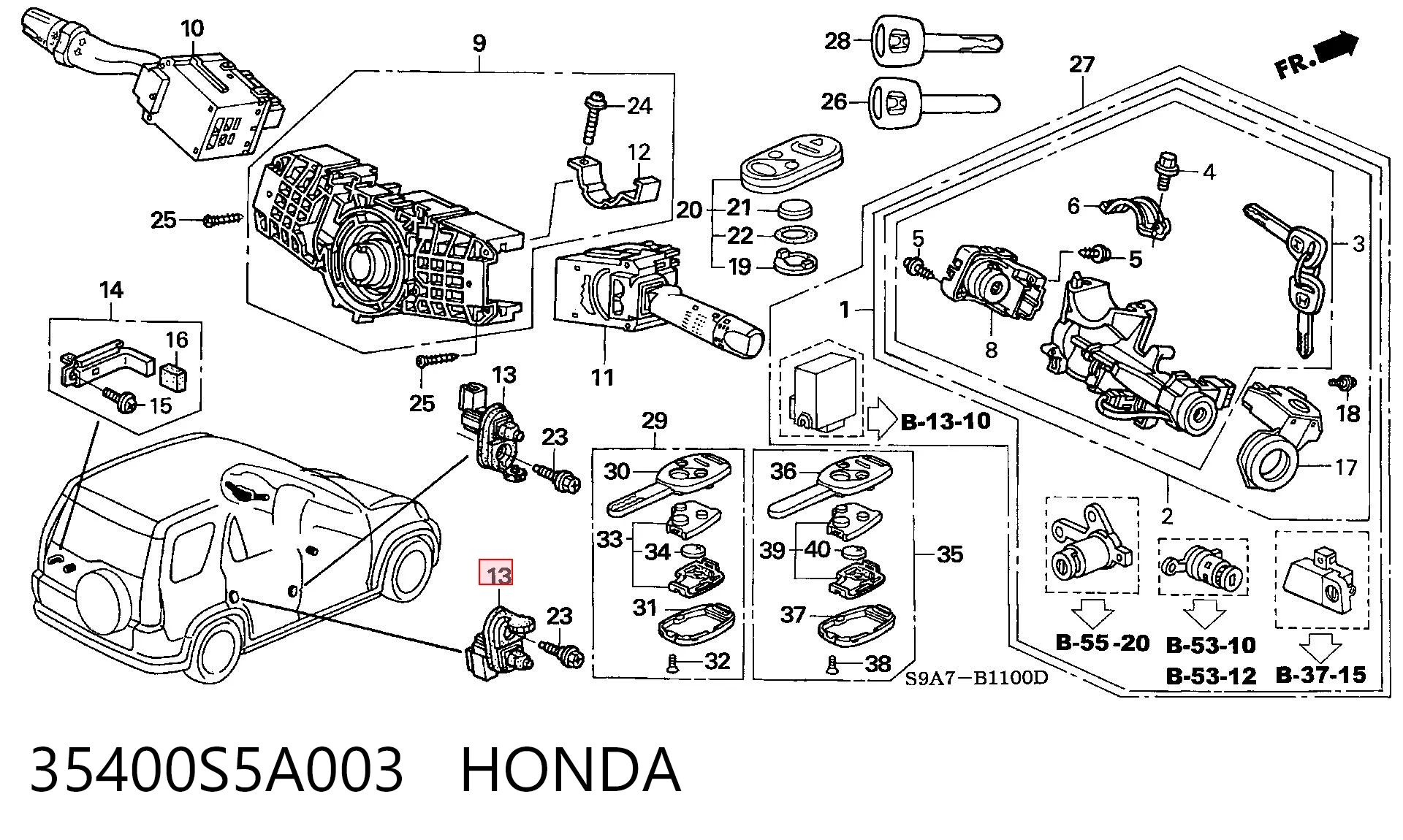 35400S5A003 Honda 