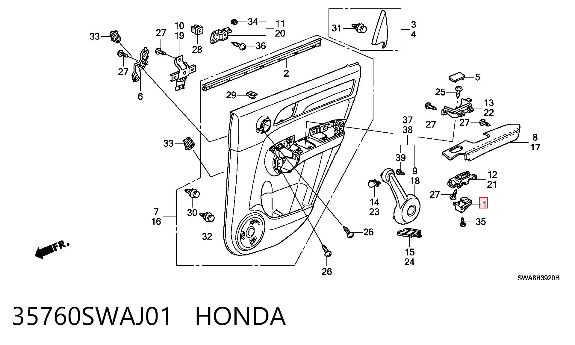 35760SWAJ01 Honda 