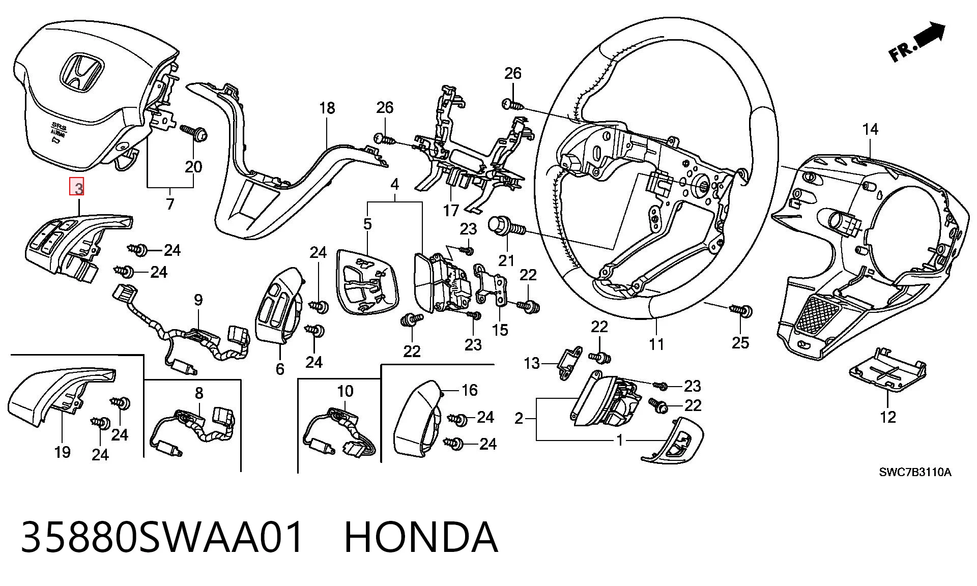 35880SWAA01 Honda 