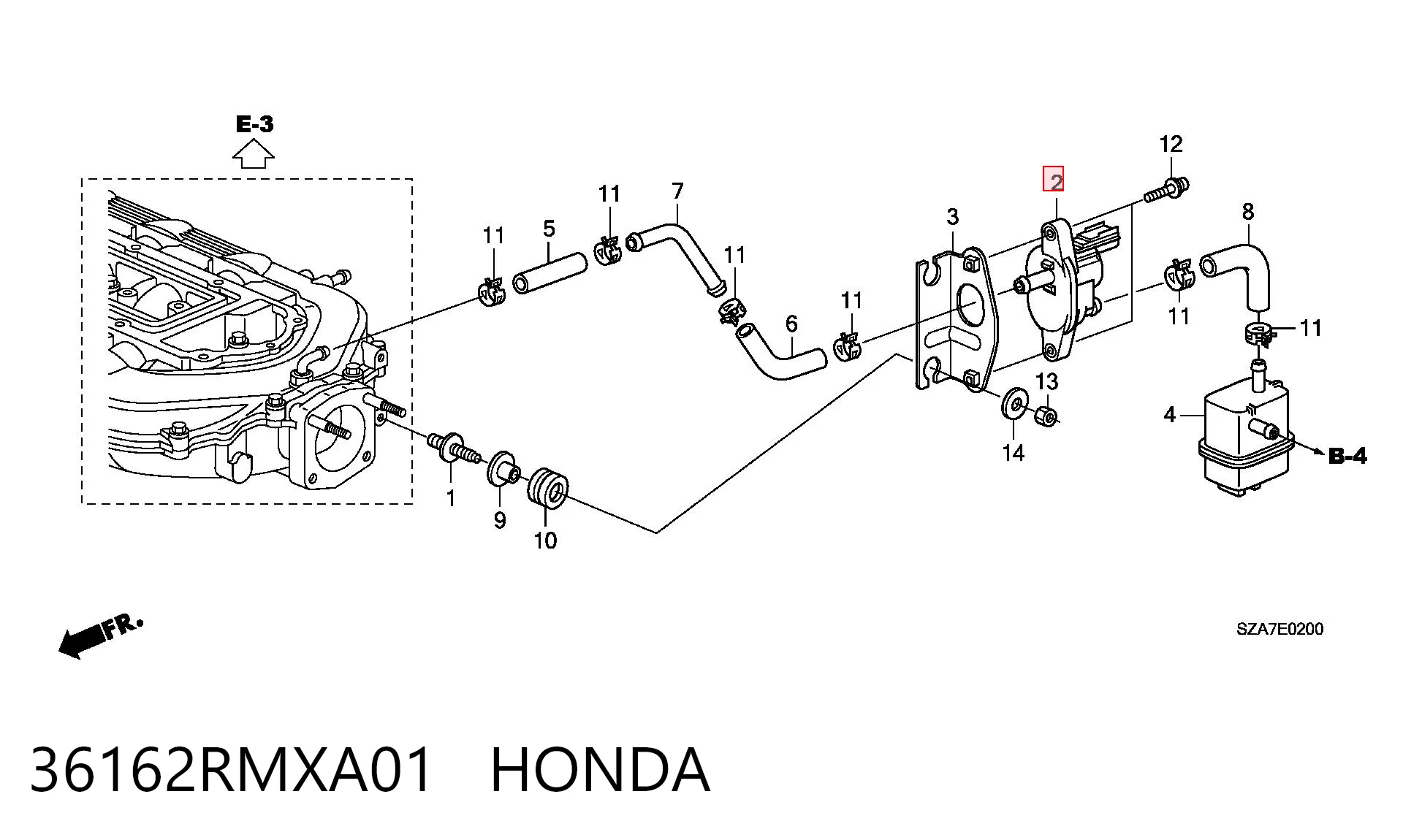Клапан вентиляции газов топливного бака на Honda Civic VIII FD, FA