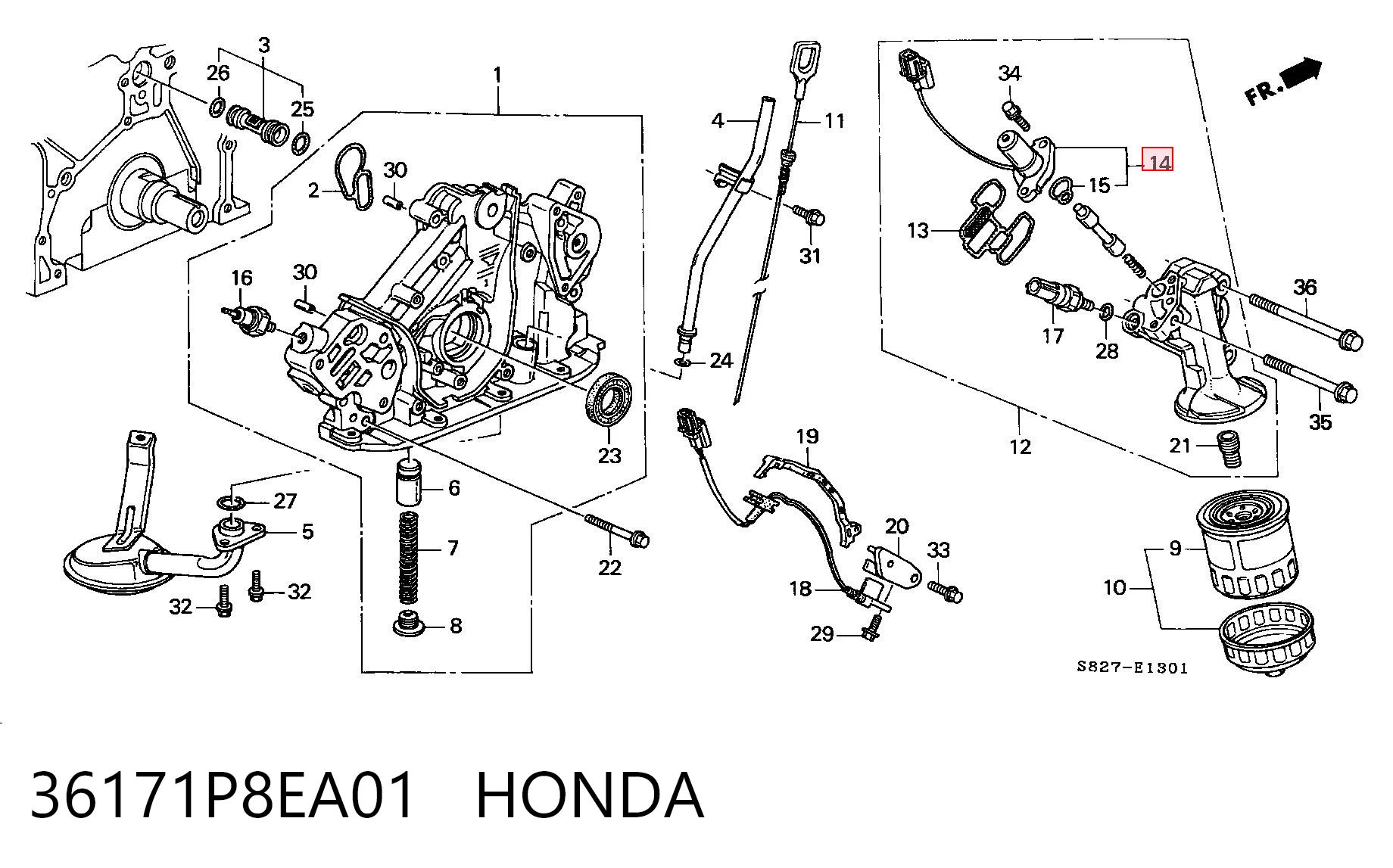36171P8EA01 Honda Клапан положения фаз распредвала