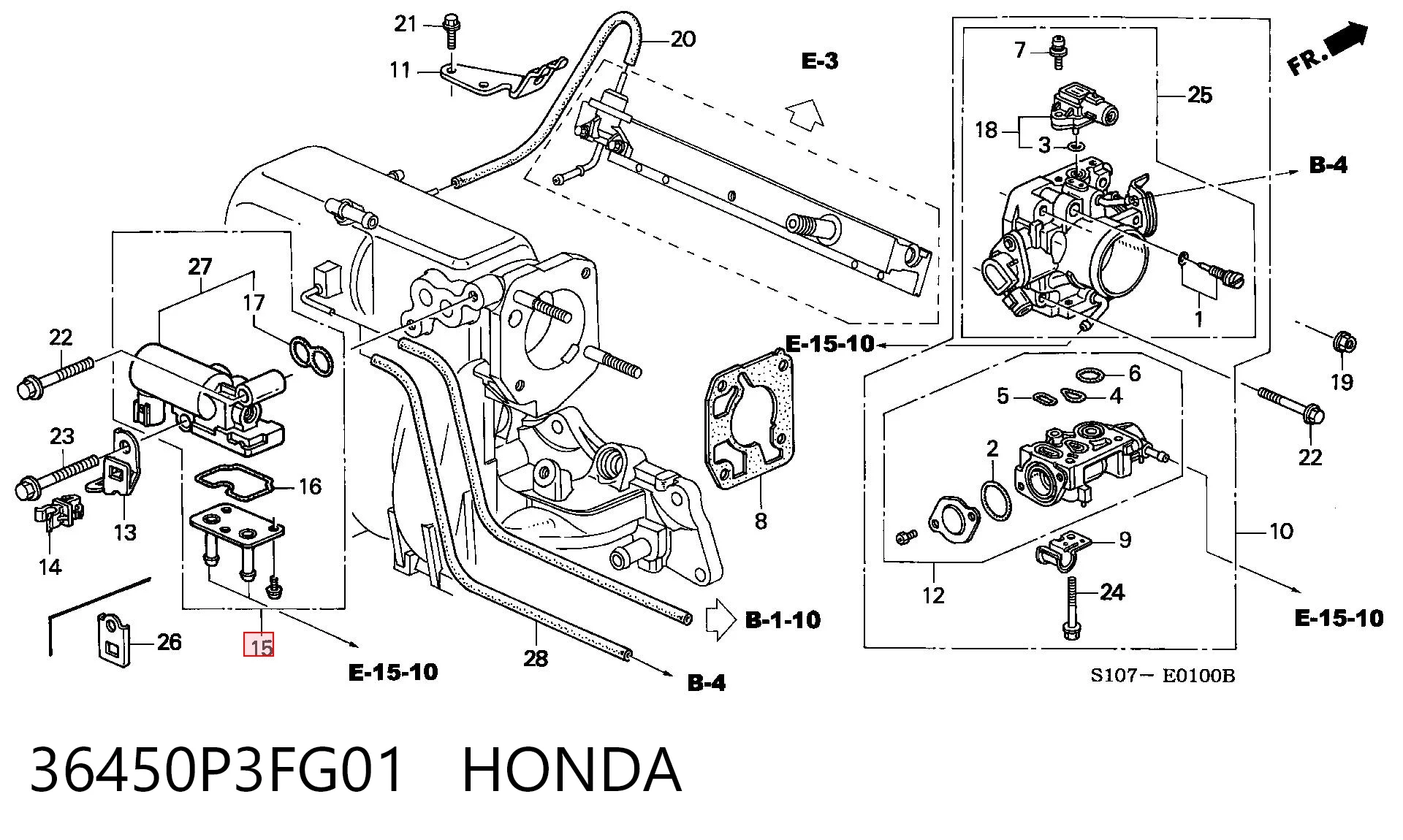 36450P3FG01 Honda Датчик холостого хода
