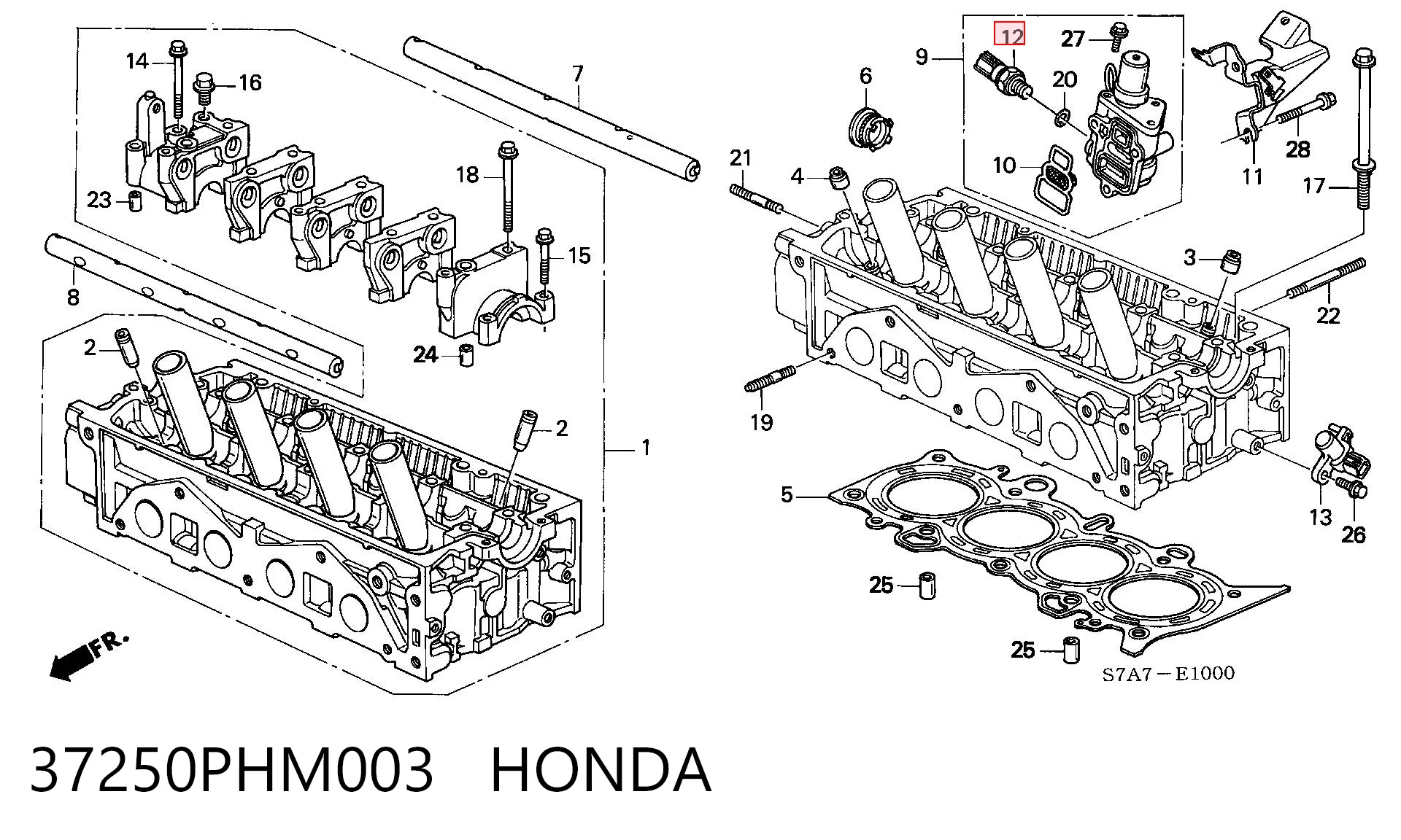 37250PHM003 Honda Сальник передней ступицы