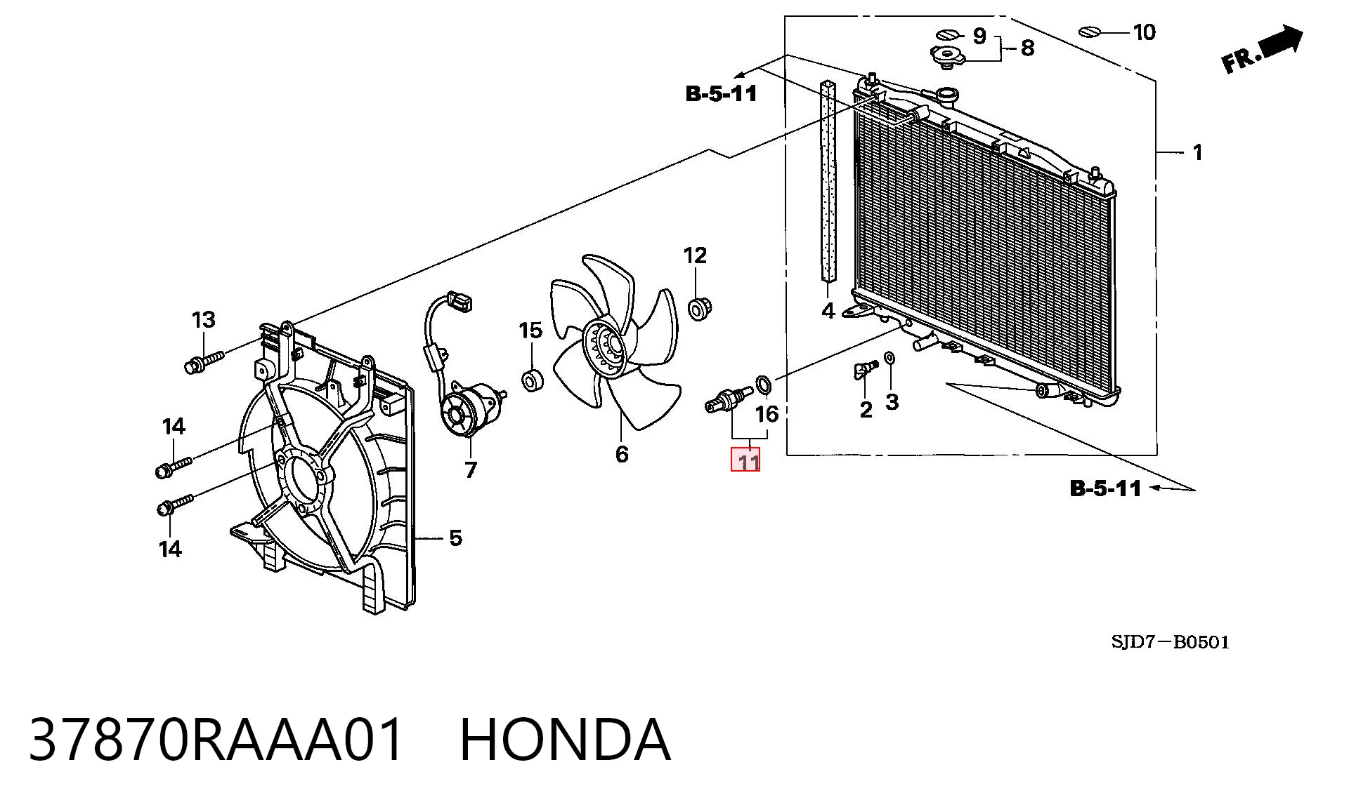 37870RAAA01 Honda Термовыключатель