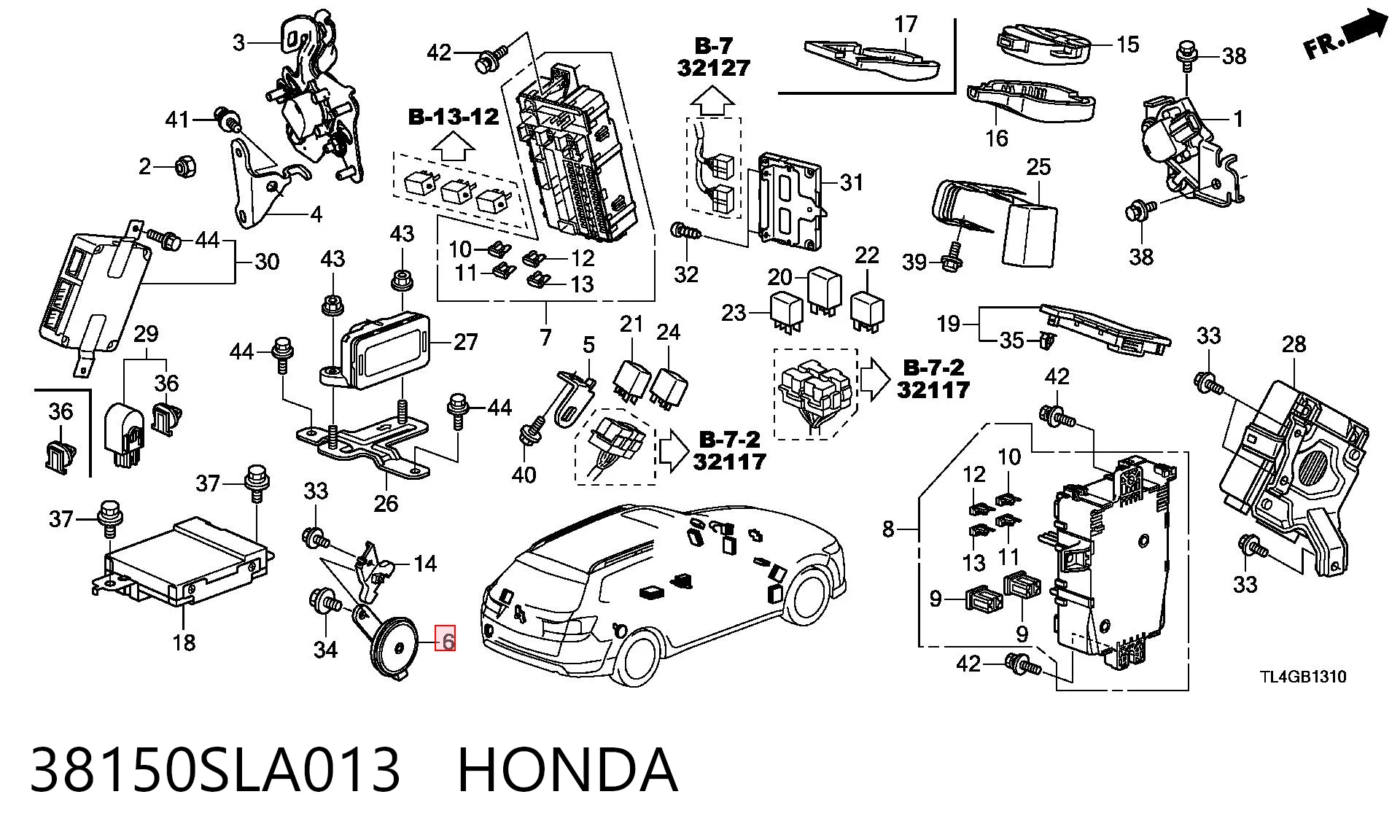 38150SLA013 Honda Клаксон