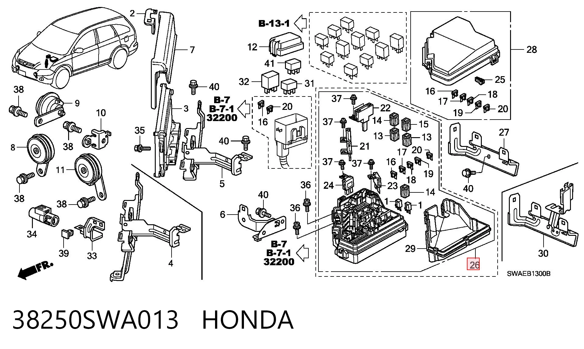 38250SWA013 Honda 