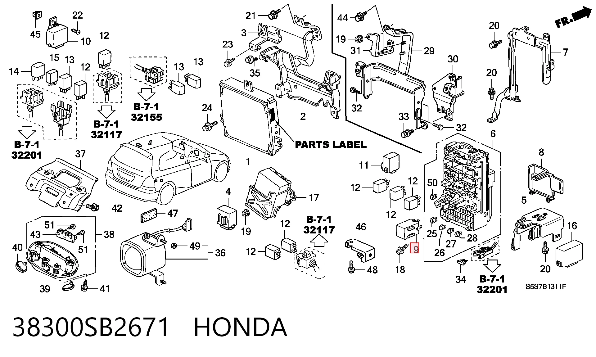 38300SB2671 Honda Реле указателей поворотов