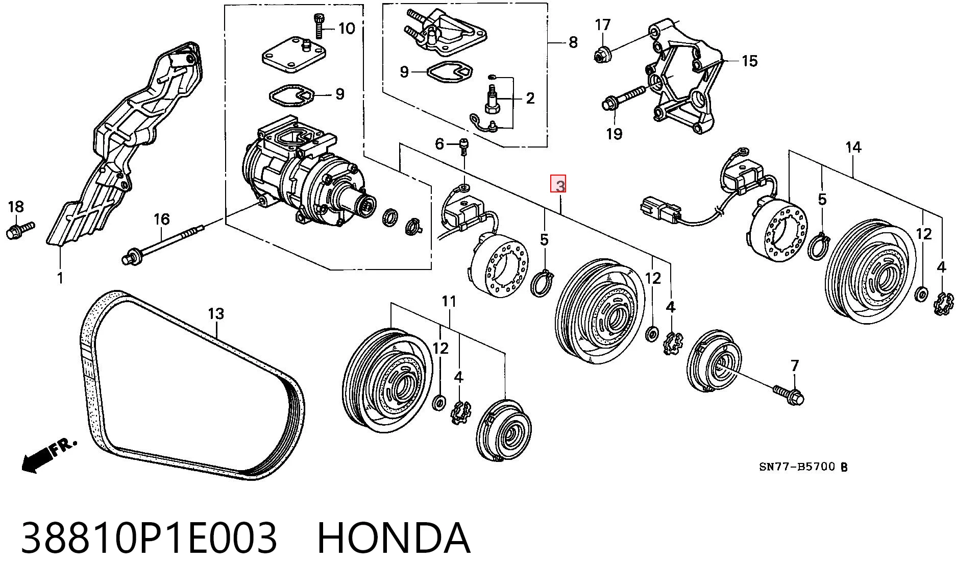 Компрессор системы кондиционирования Honda Shuttle I минивэн (RA1, RA5) (1994 - 1999) цена, от 99.21 USD