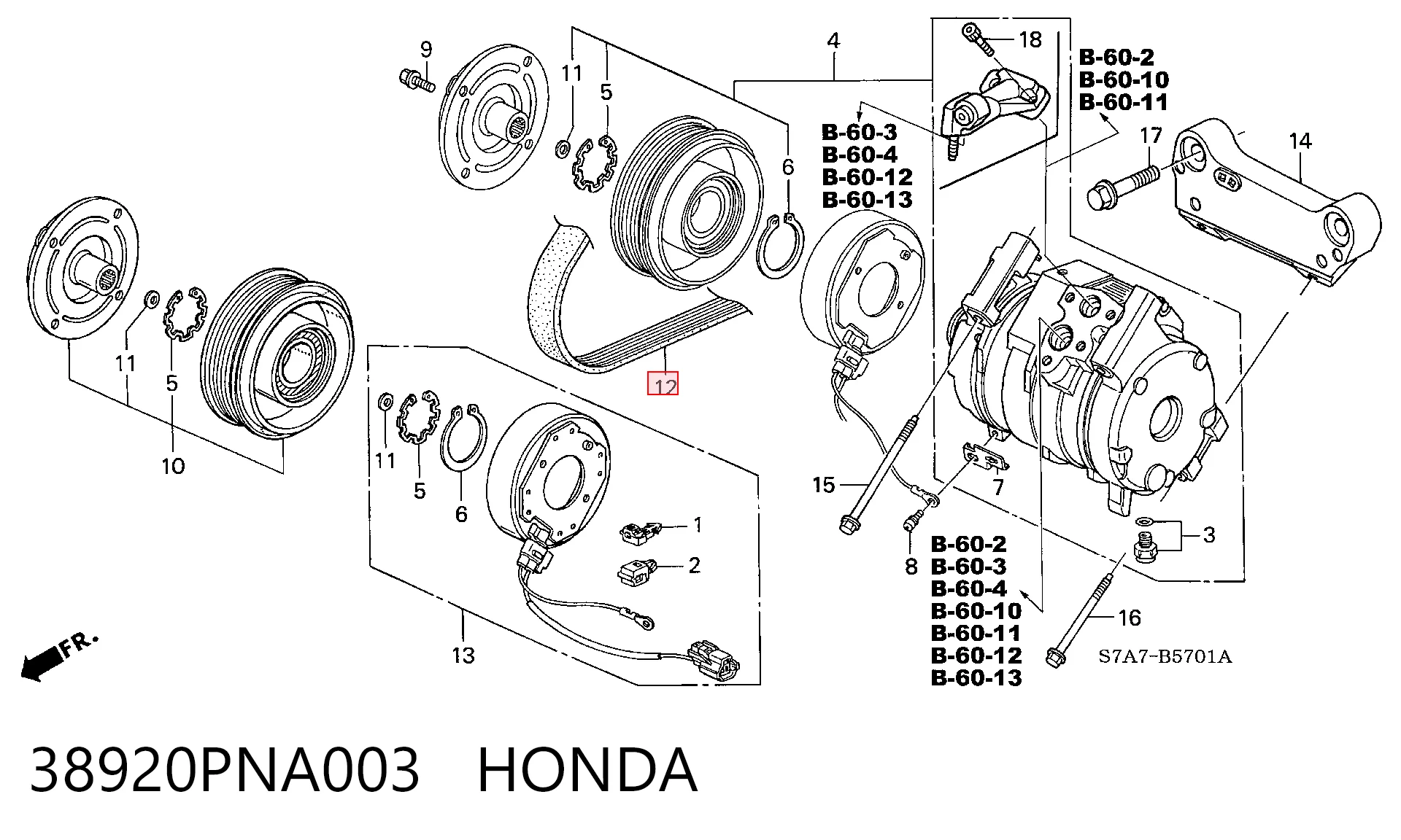  Ремень генератора Honda STREAM 