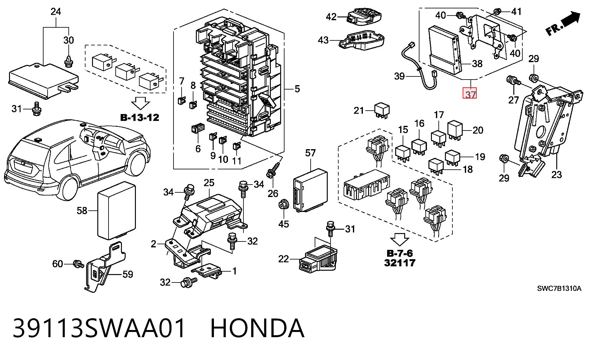 39113SWAA01 Honda 