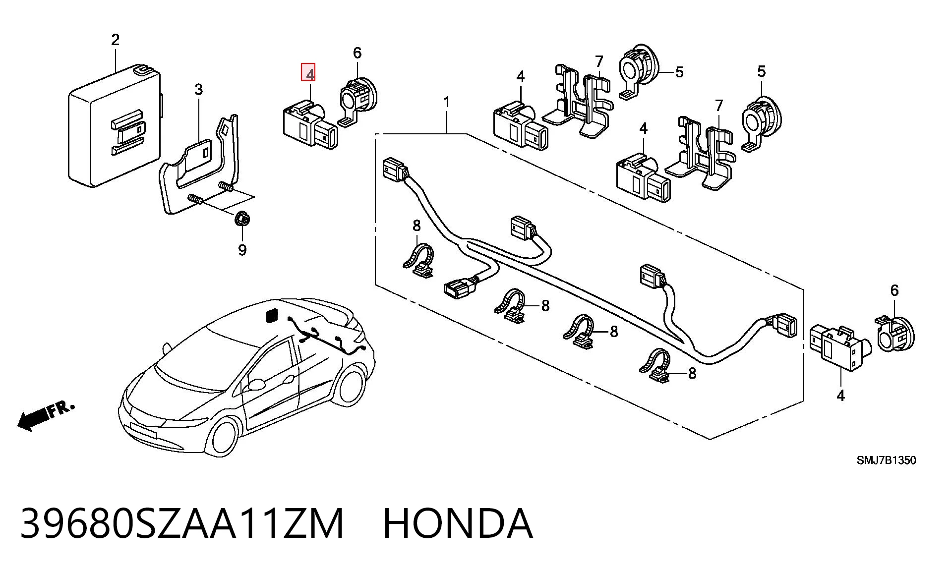 39680SZAA11ZM Honda 