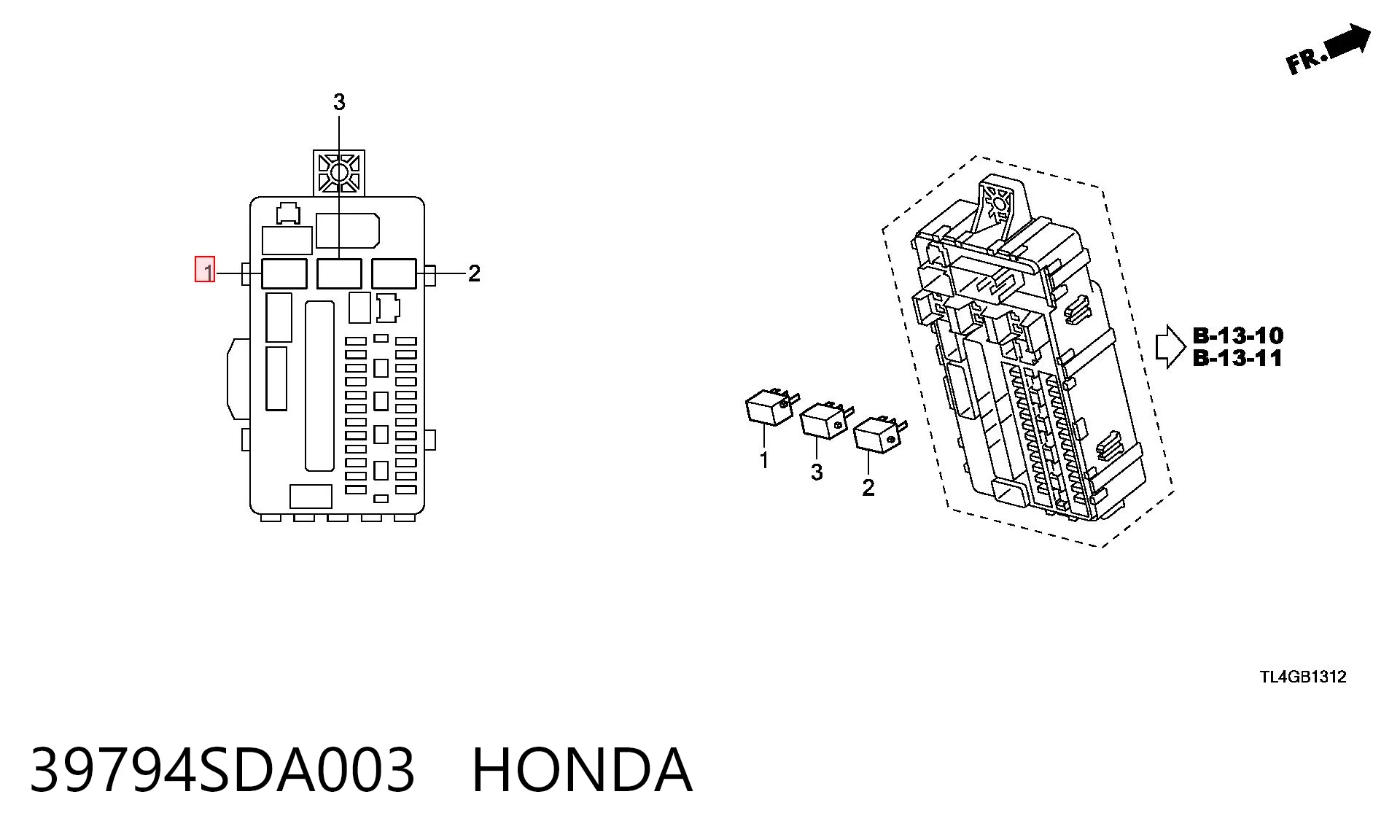 39794SDA003 Honda Реле электробензонасоса