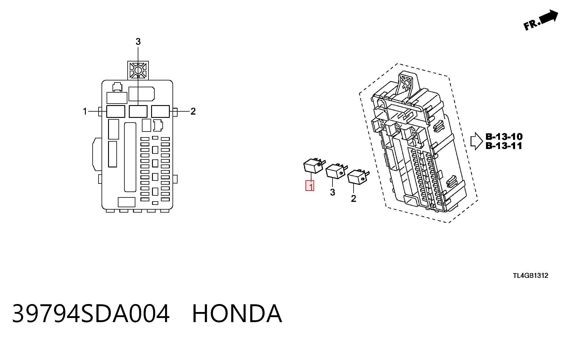 39794SDA004 Honda Реле электробензонасоса