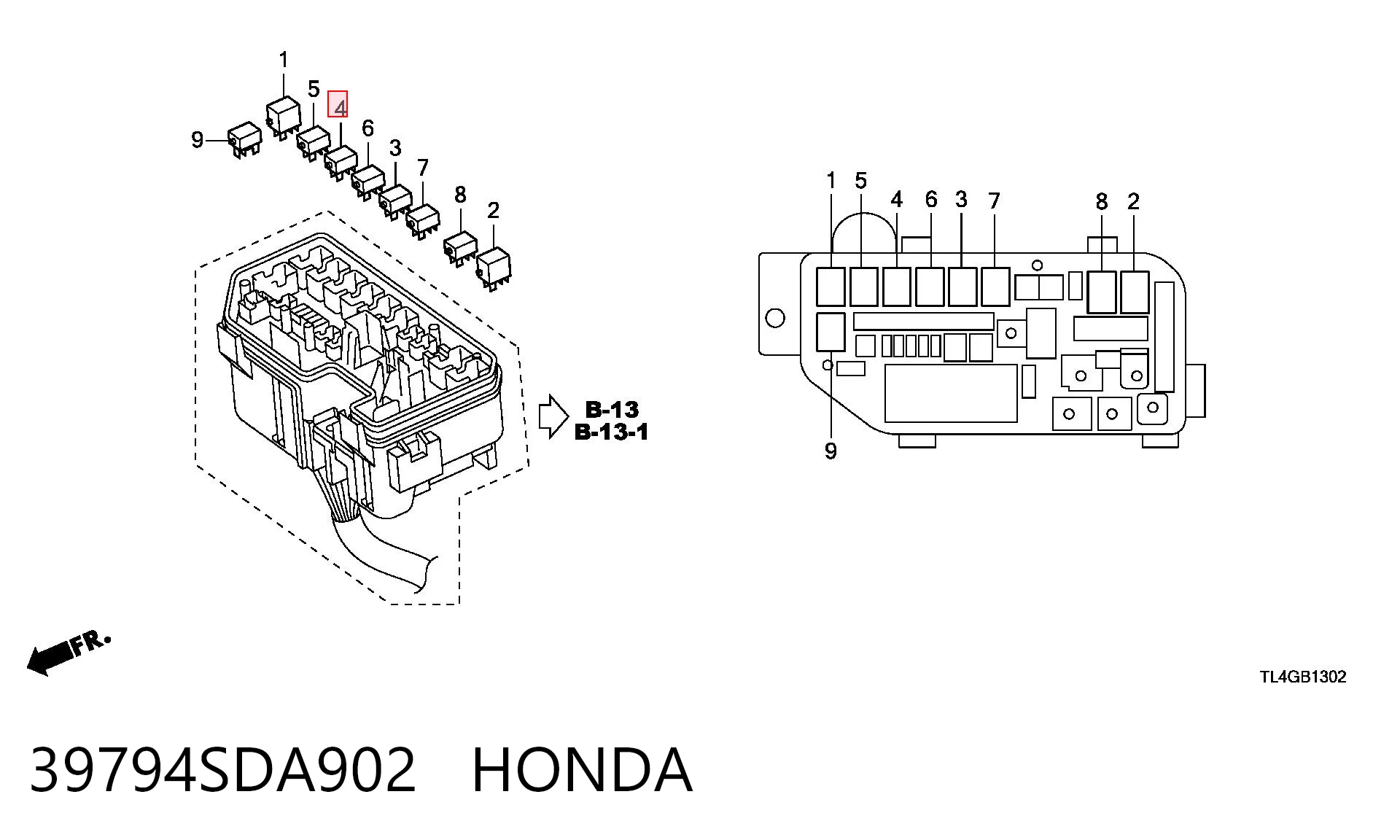 39794SDA902 Honda Реле противотуманной фары