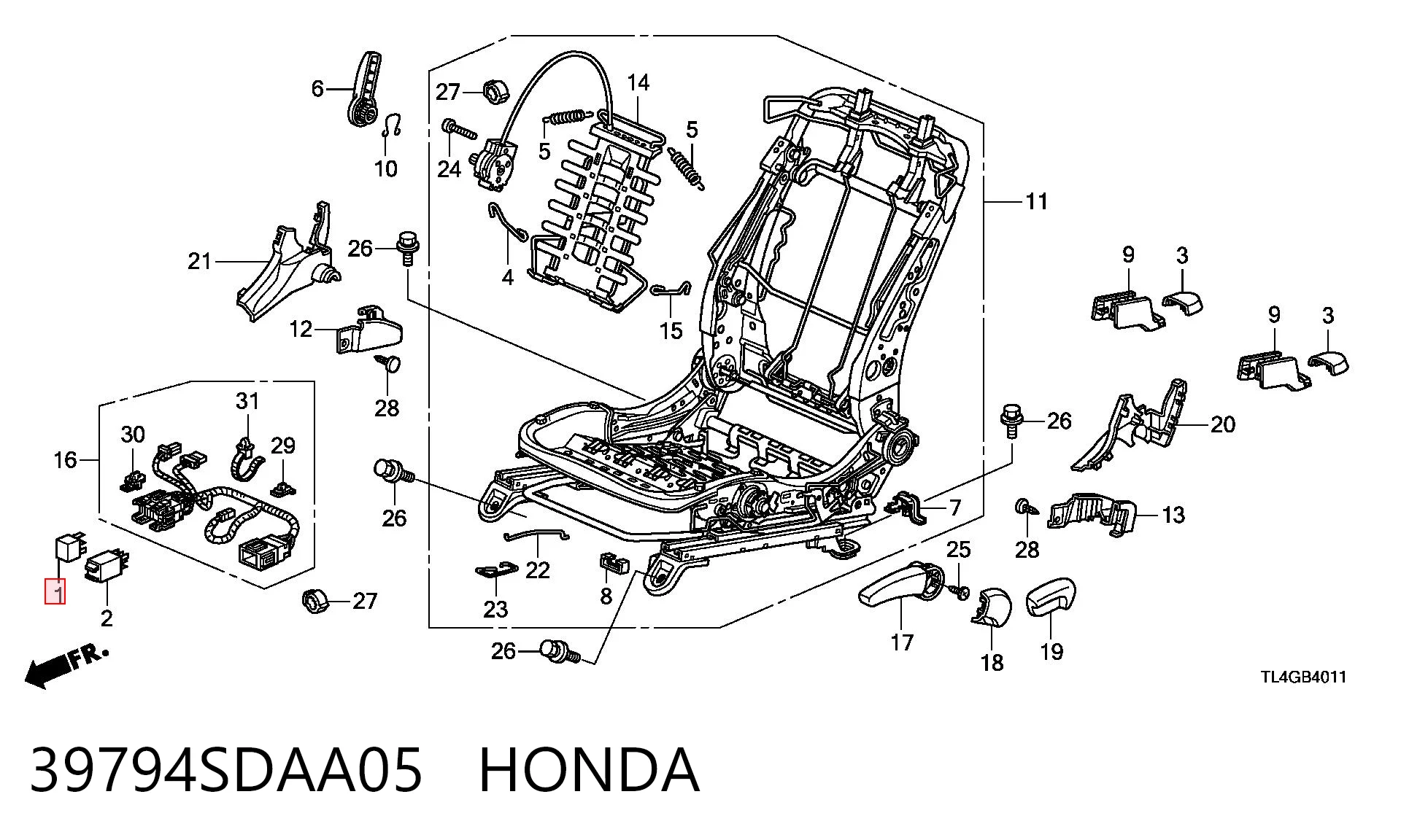 39794SDAA05 Honda Блок управления вентилятором
