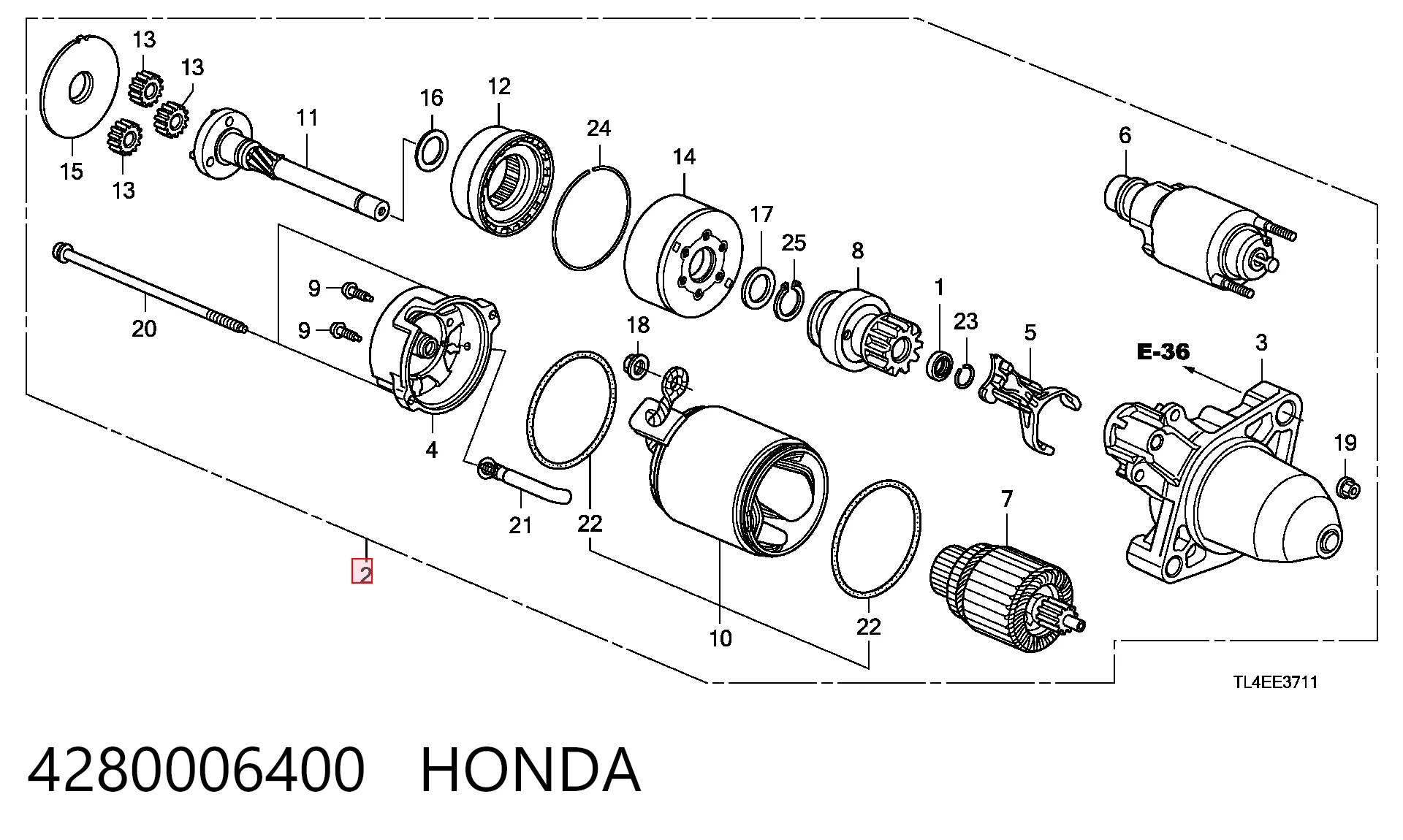 Стартер HONDA 4280006400