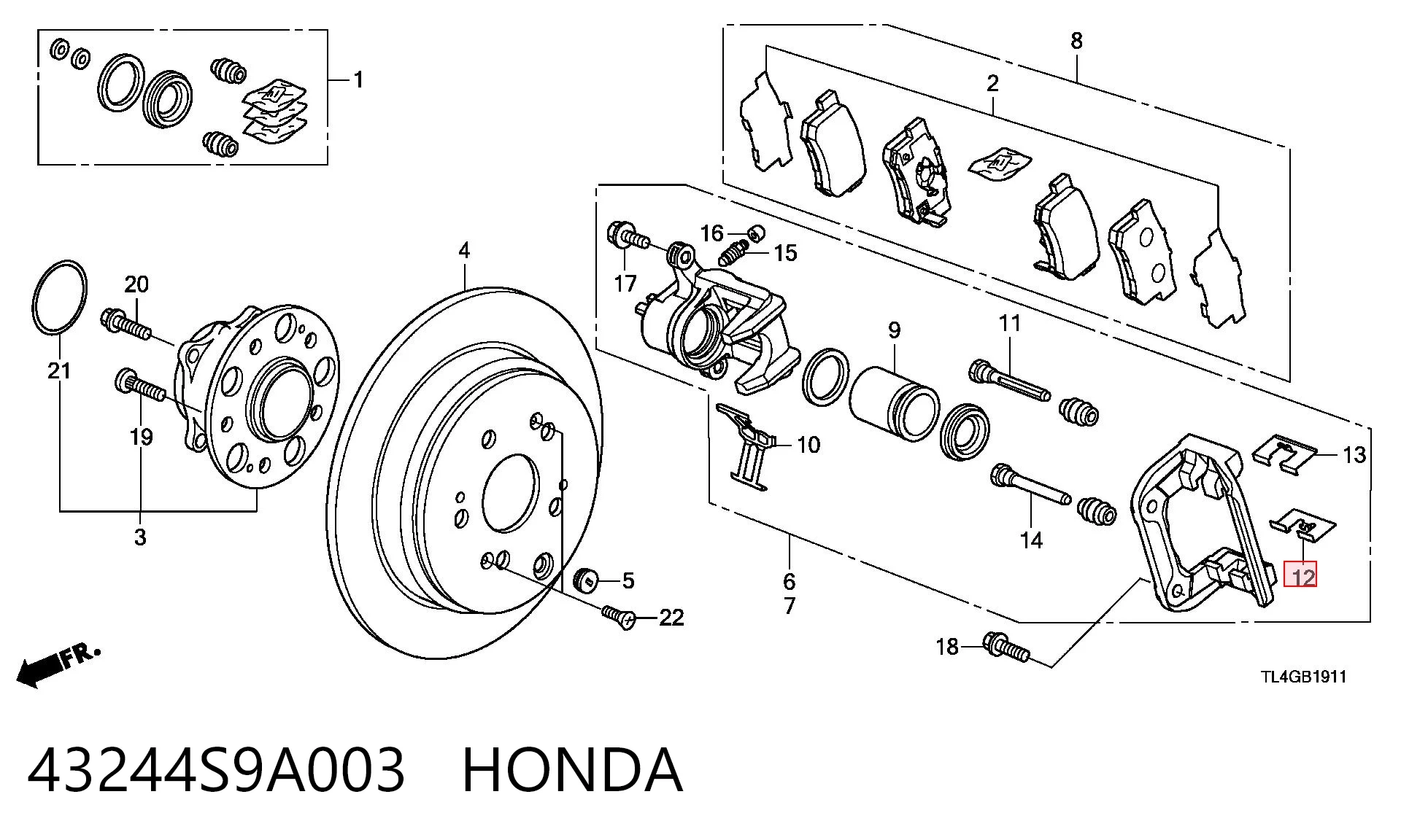 43244S9A003 Honda 