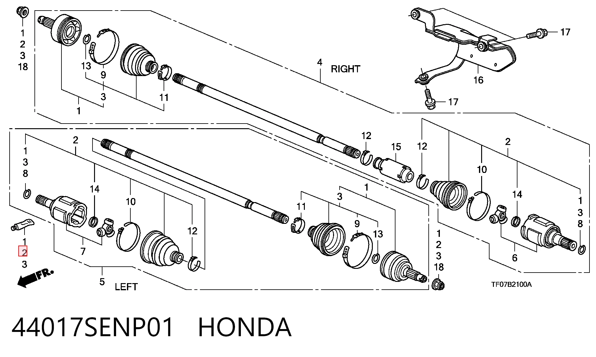 Пыльник шарнира угловых скоростей внутренний передний Honda Civic VIII седан (FD, FA) (2005 - 2013) цена, от 7.46 USD