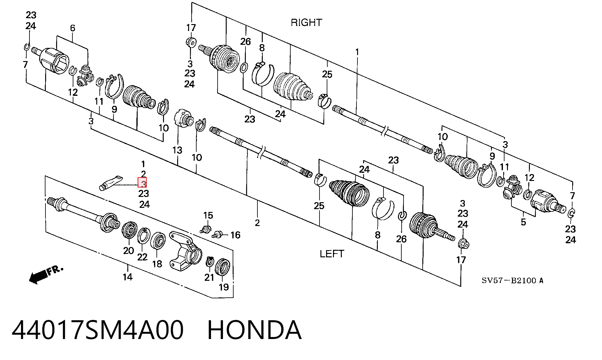 Пыльник шарнира угловых скоростей внутренний передний Honda Accord VI седан (CG) (1998 - 2003) цена, от 8.97 USD