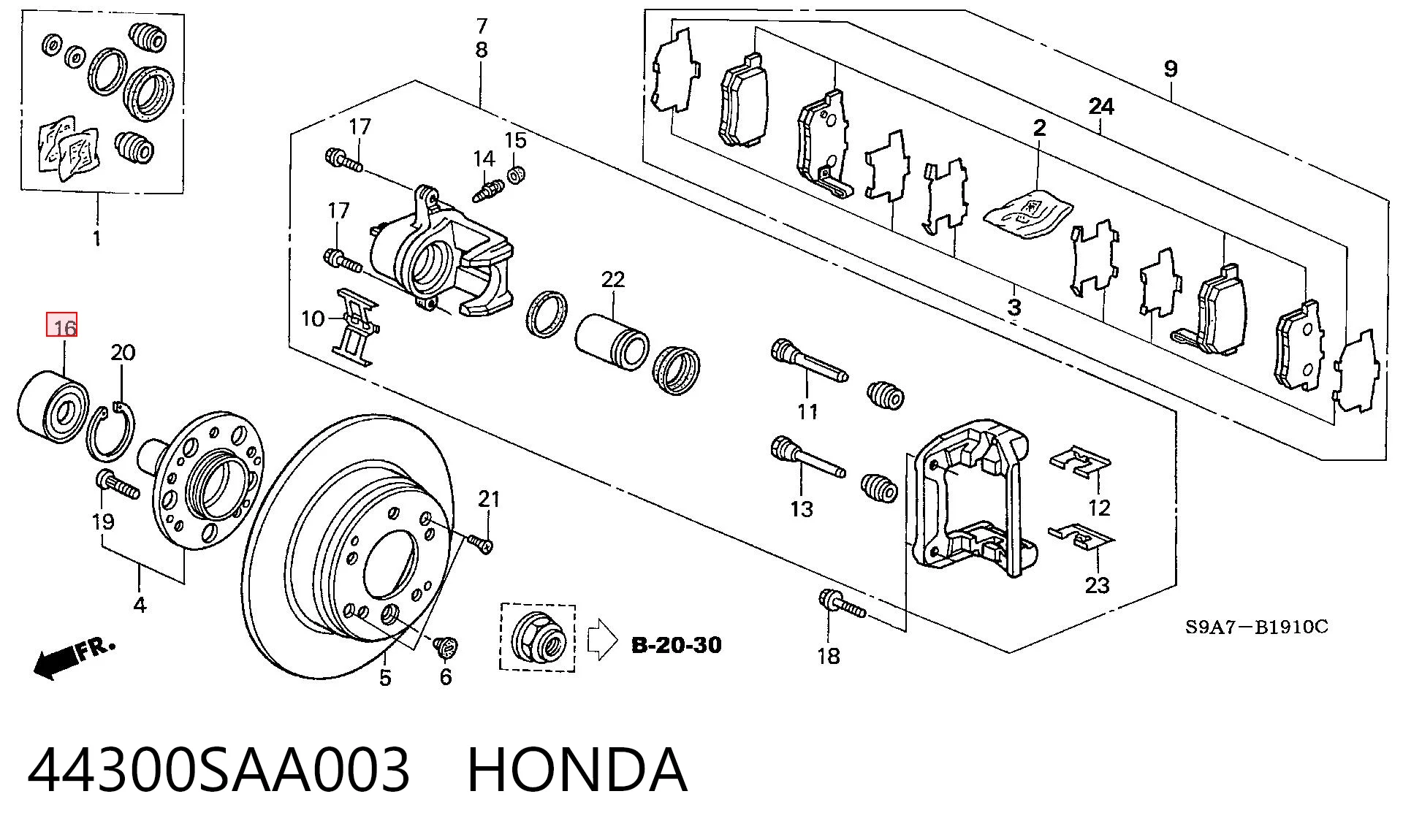  Подшипник ступицы Honda Jazz 