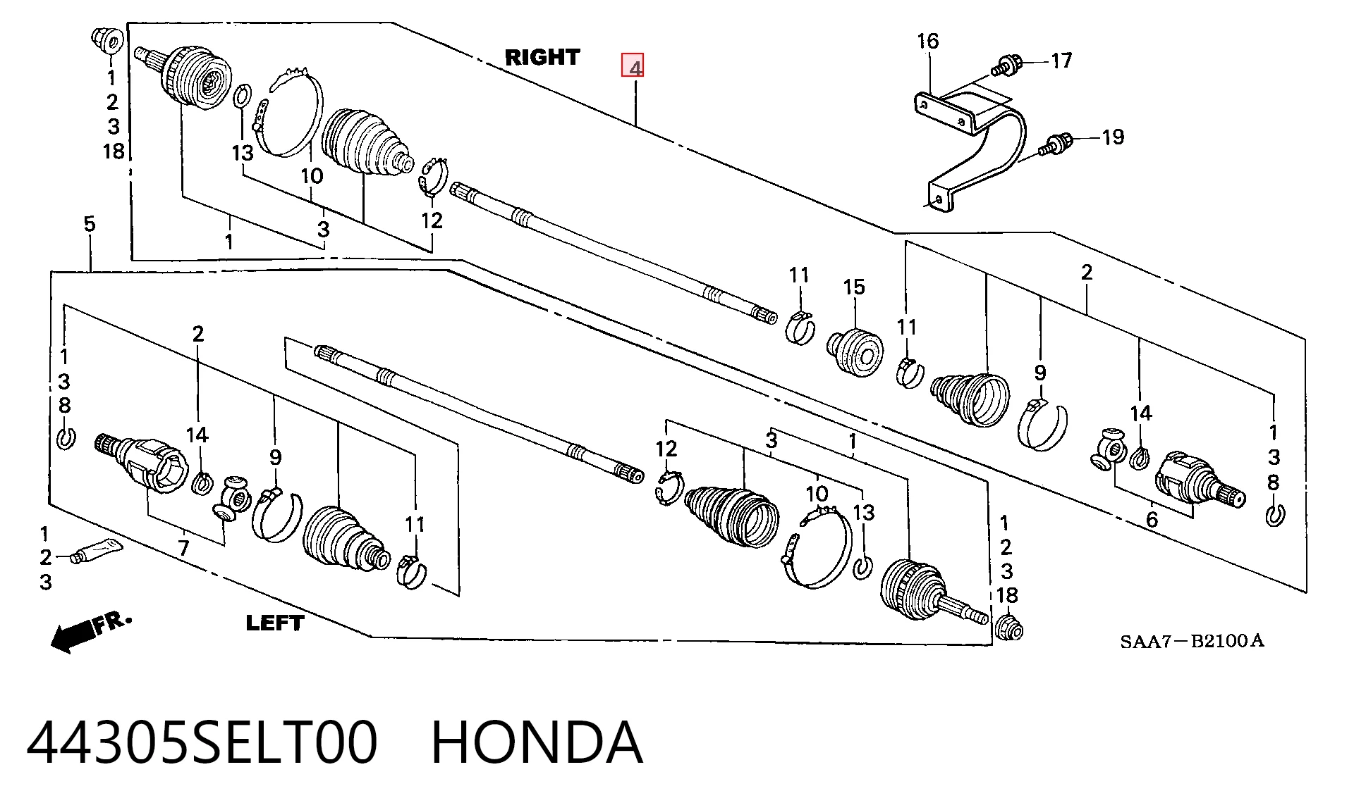  Правая полуось Honda Jazz 