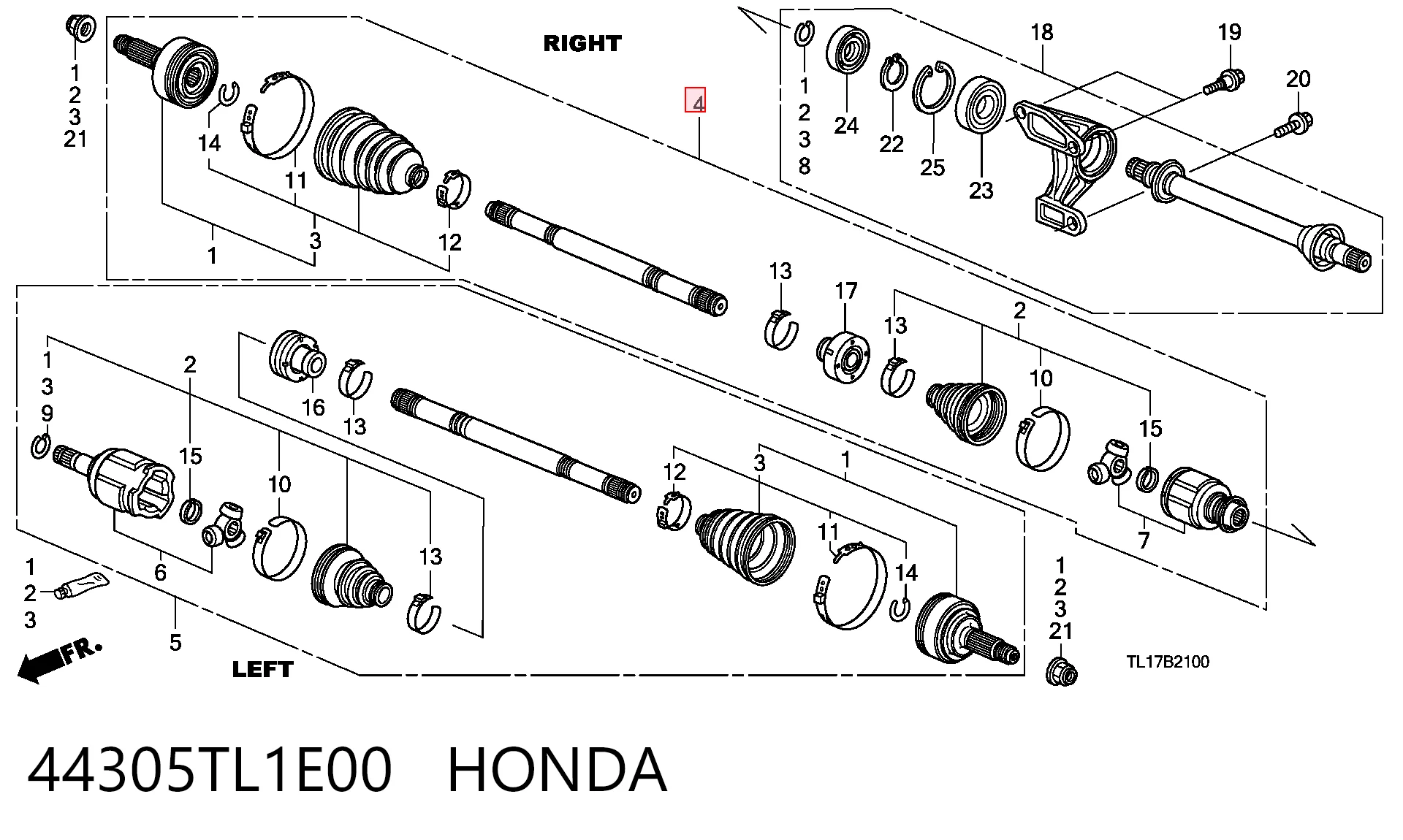 Правая полуось BB4553 Posterparts