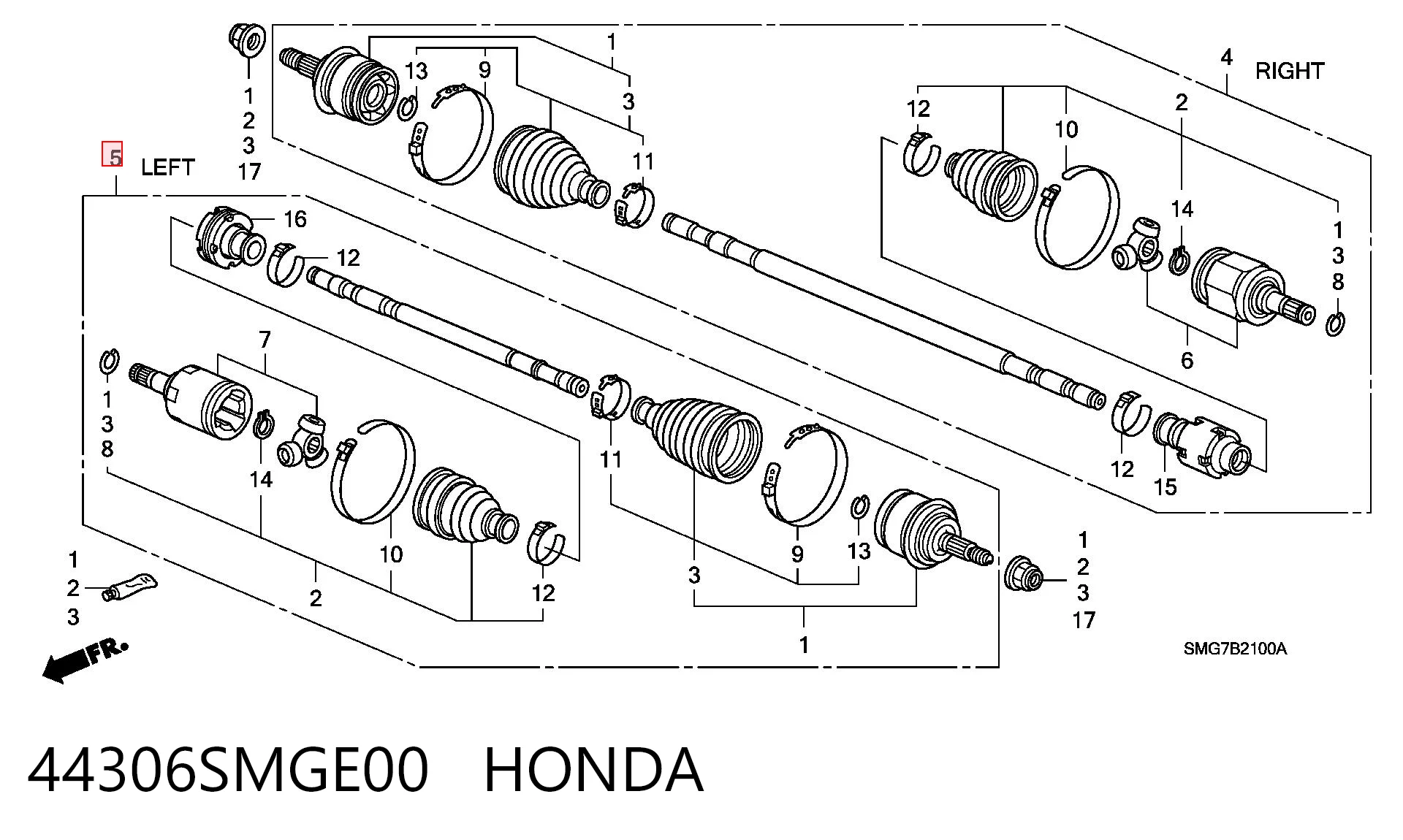 Левая полуось BB3766 Posterparts