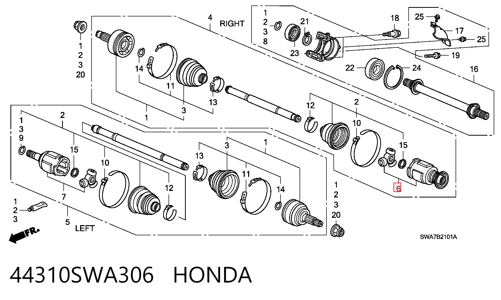 IK44310SWA306 Market (OEM) Граната внутренняя передняя правая