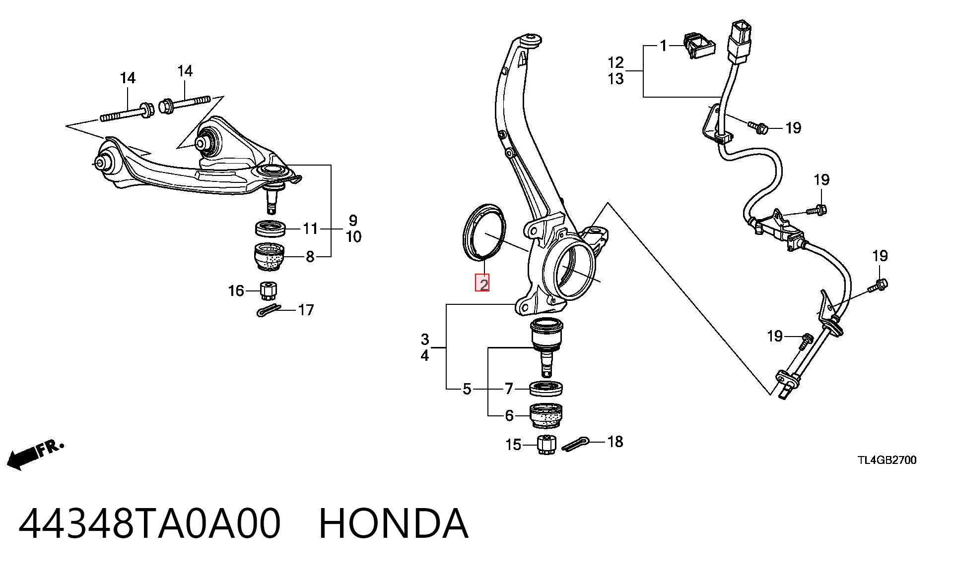 44348TA0A00 Honda 