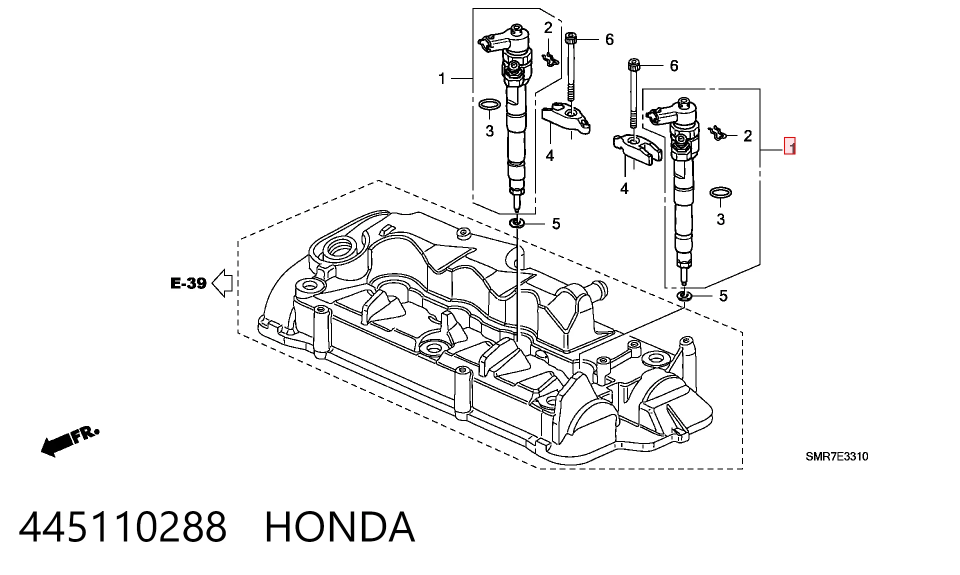 445110288 Honda Топливные форсунки