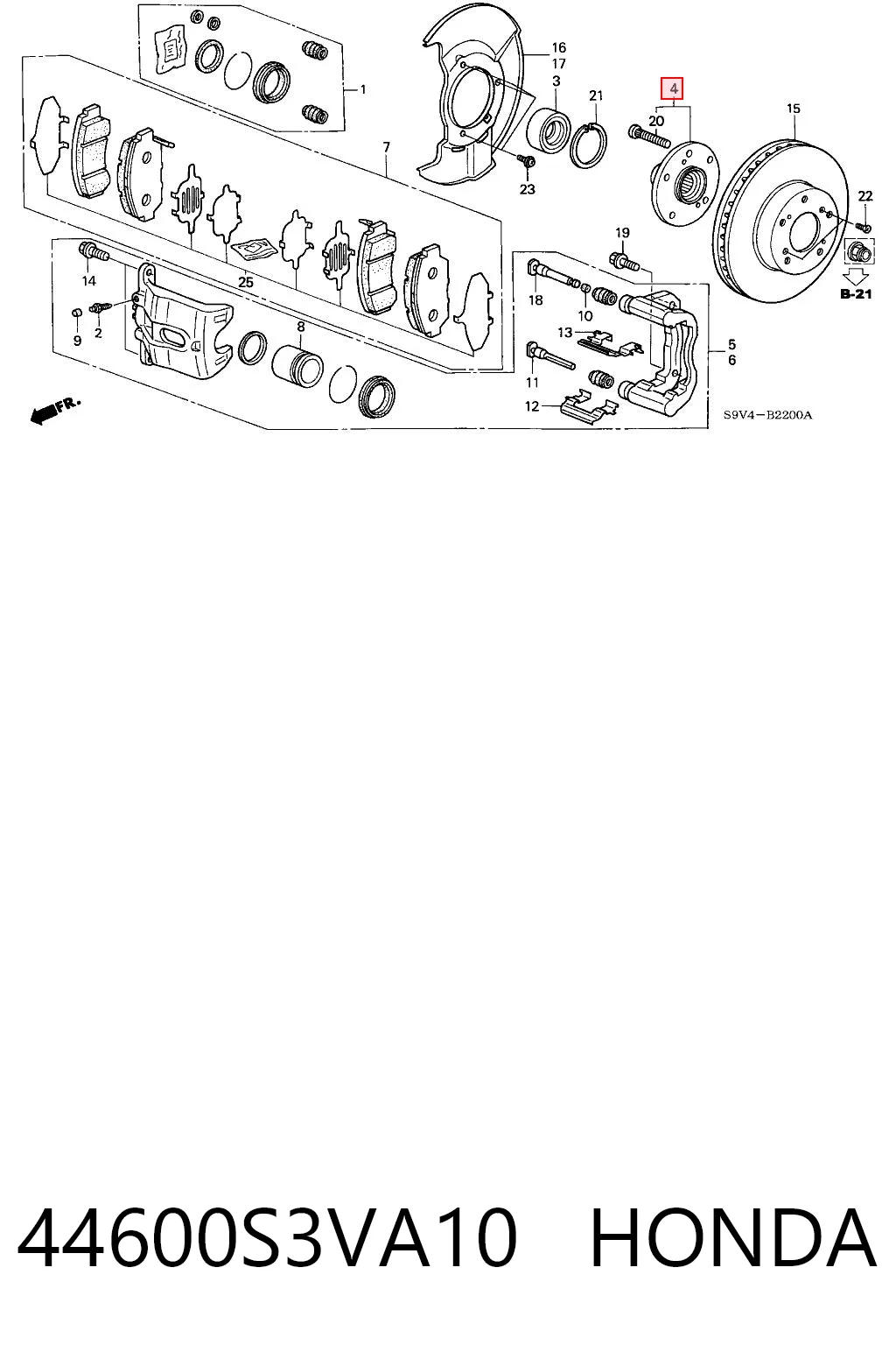 44600S3VA10 Honda Ступица колеса передняя