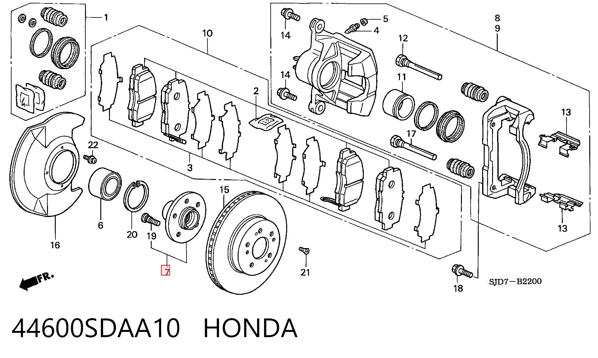  Передняя ступица Honda Accord 7