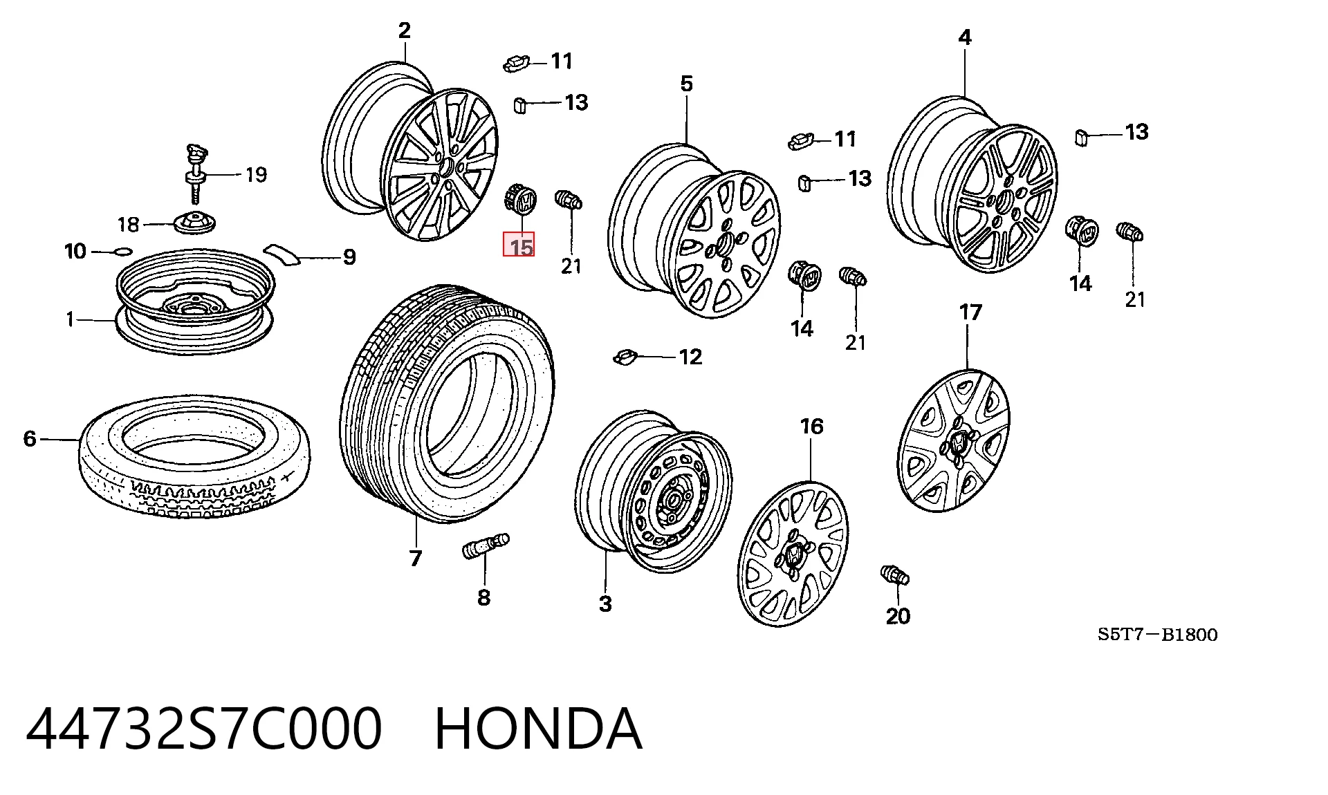 Колпак колесного диска Honda HR-V GH