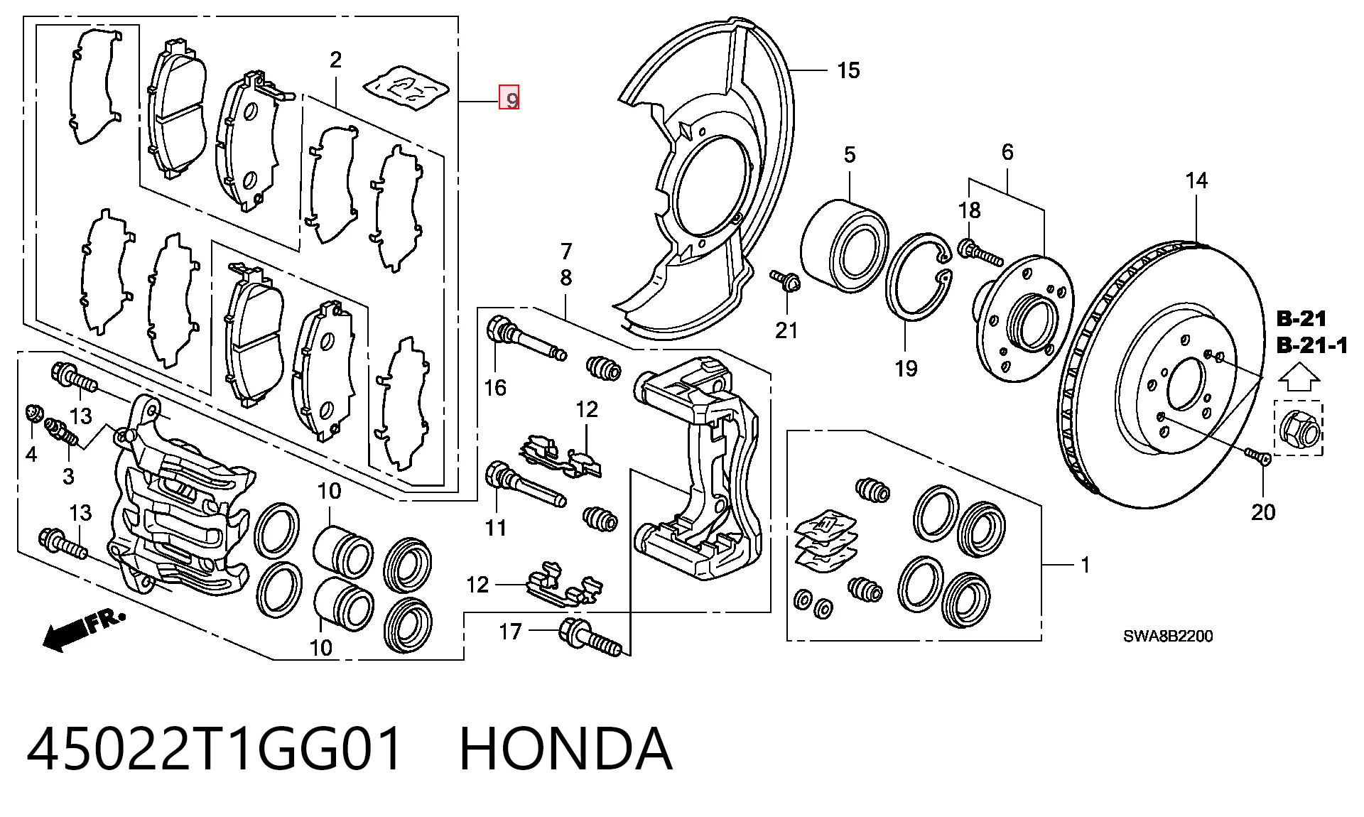 45022T1GG01 Honda