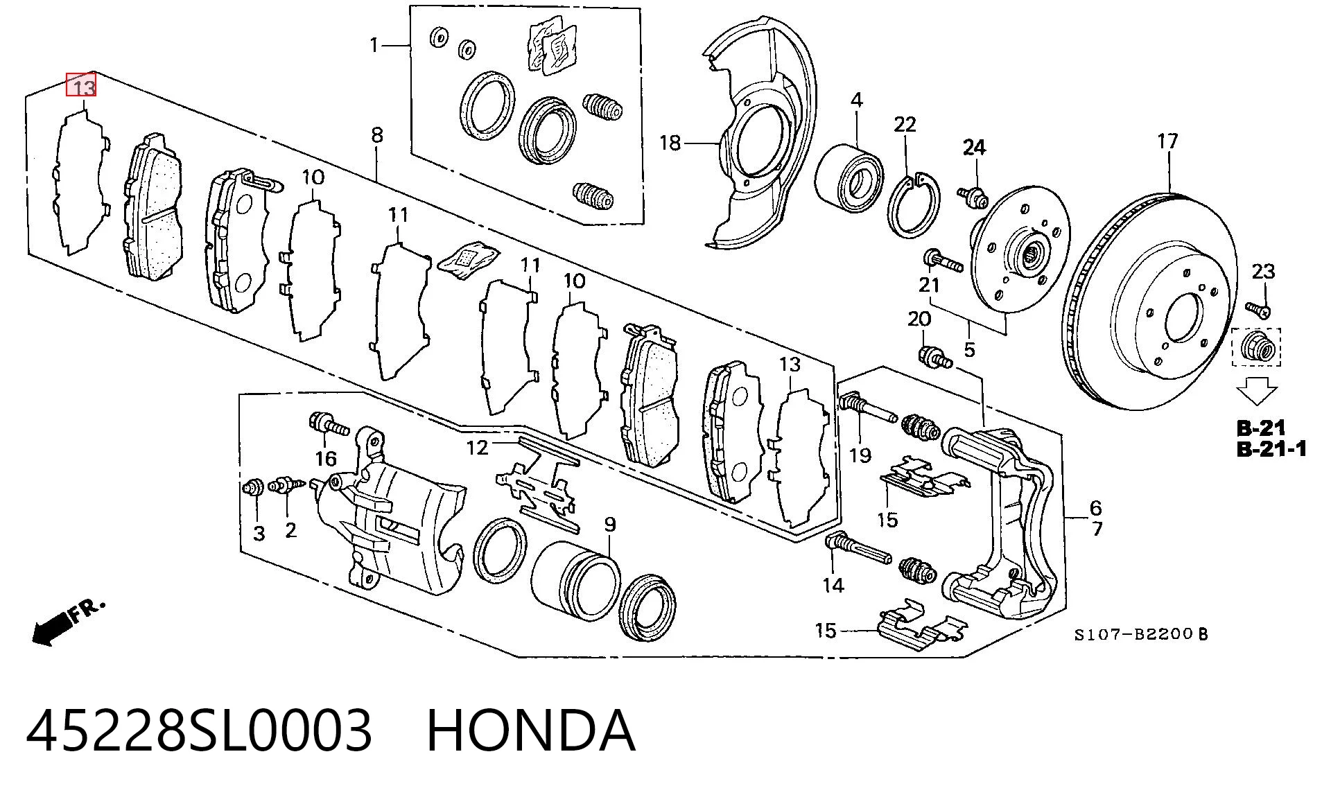 45228SL0003 Honda 