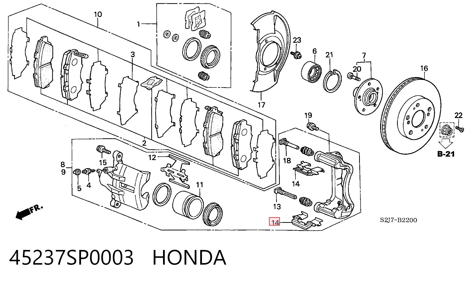 45237SP0003 Honda 