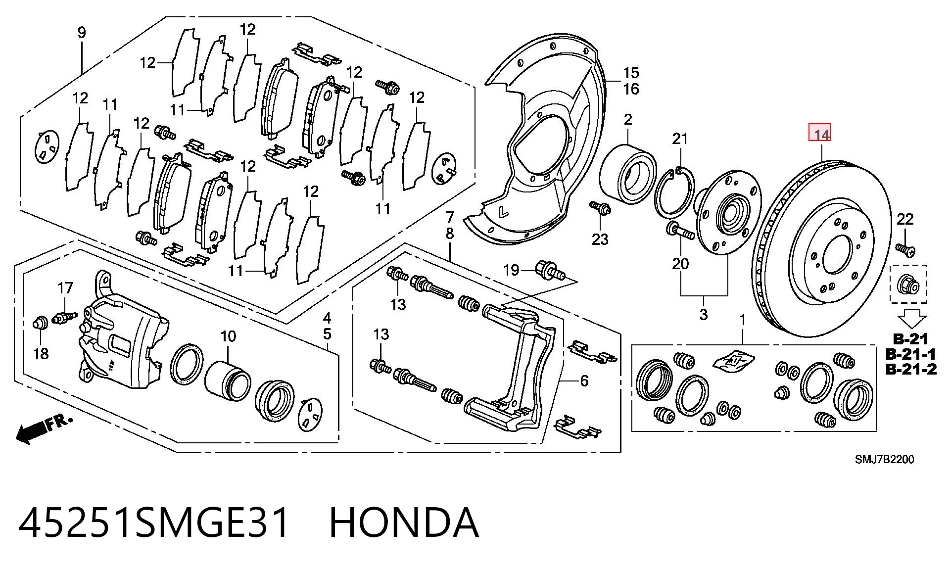 45251SMGE31 Honda