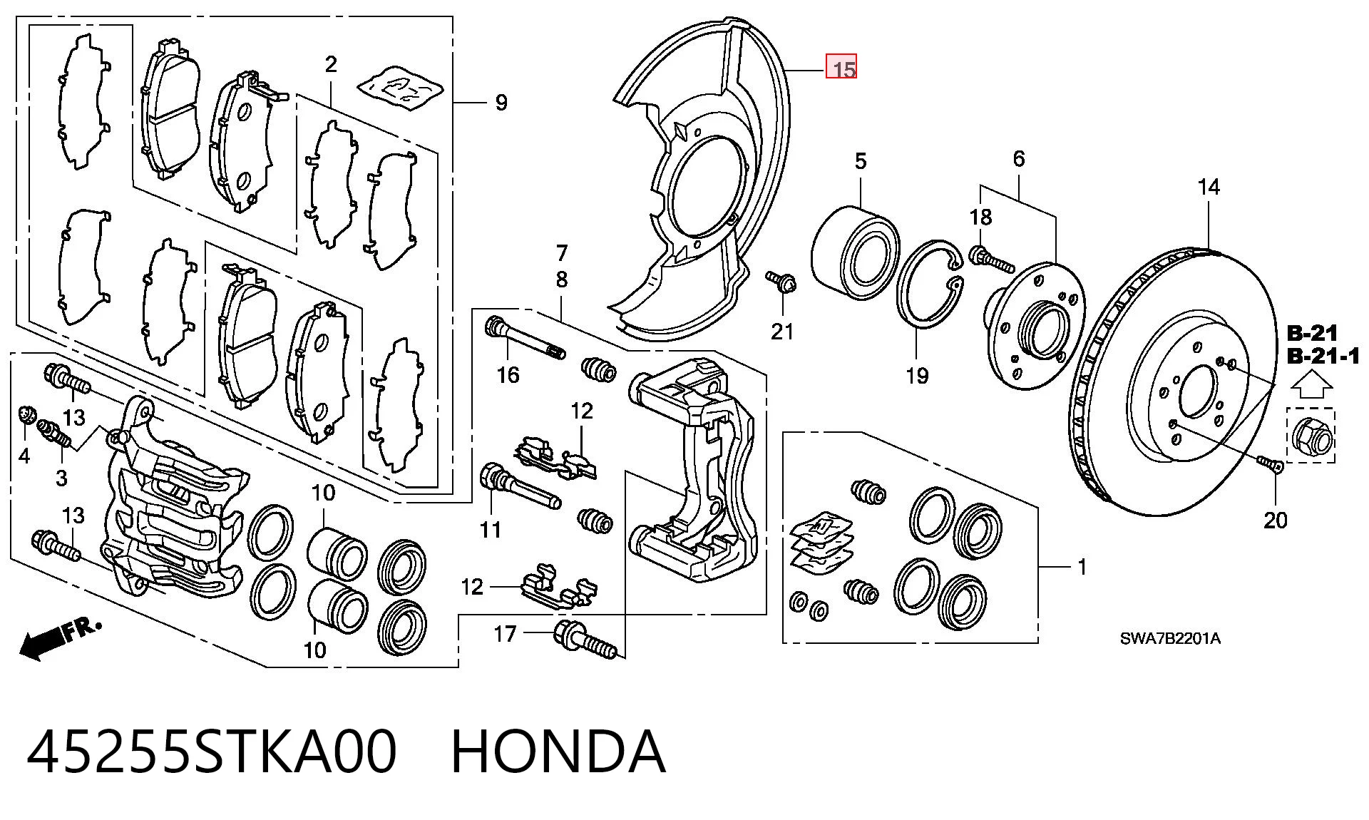 45255STKA00 Honda 