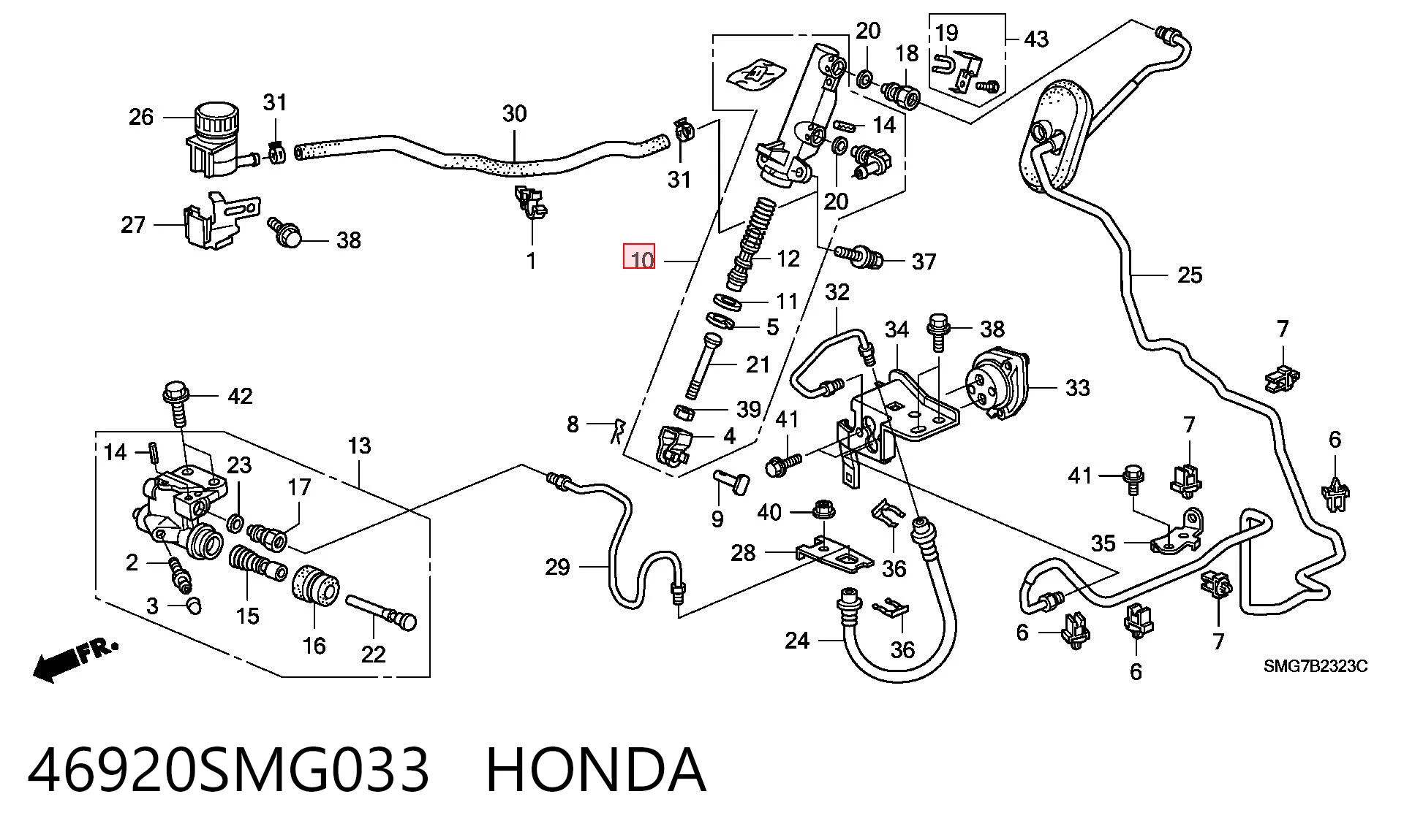 46920SMG033 Honda Цилиндр сцепления, главный