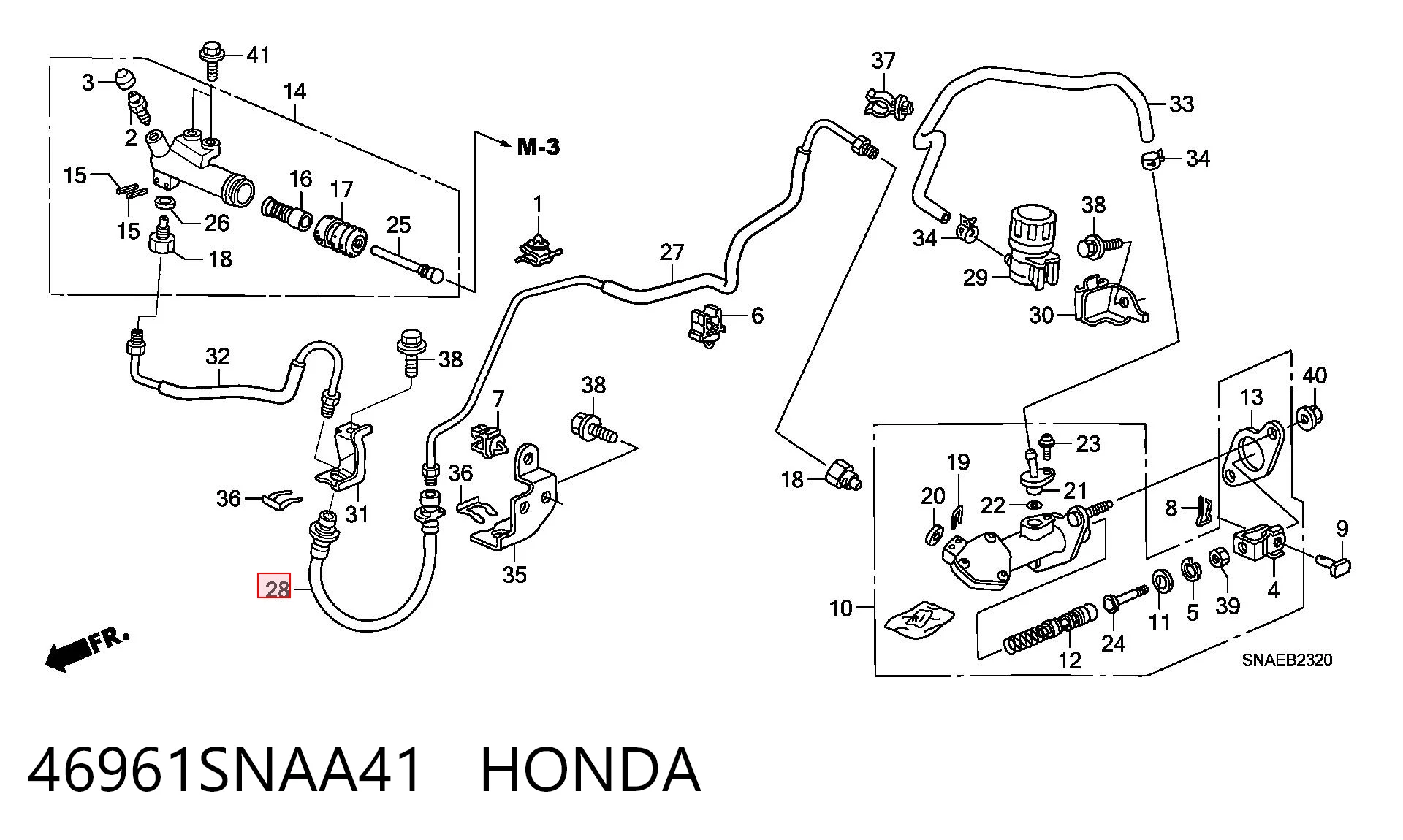 Шланг сцепления в сборе на Honda Civic VIII FD, FA