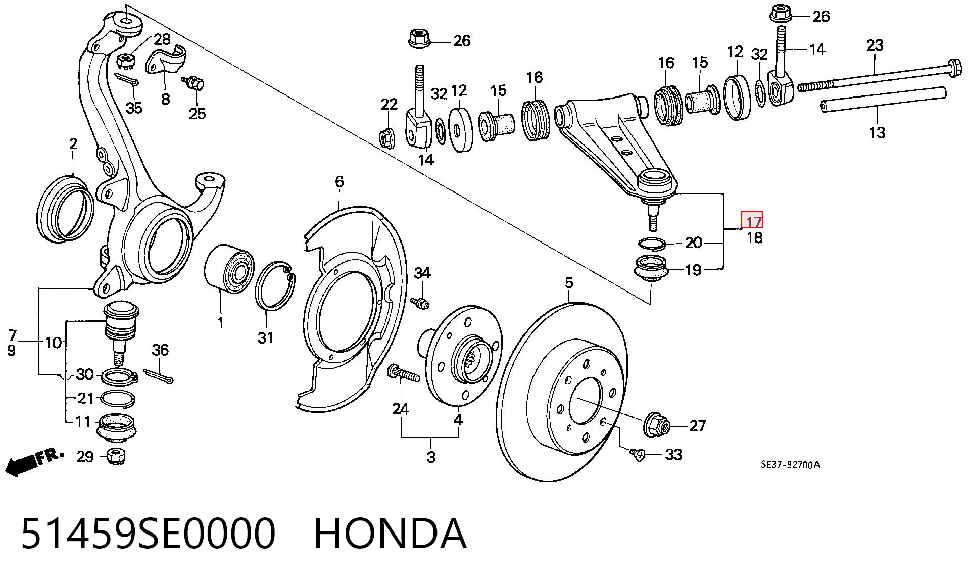 Рычаг передней подвески верхний правый NIPPON MOTORS NMSR531 цена, от 18.29 USD