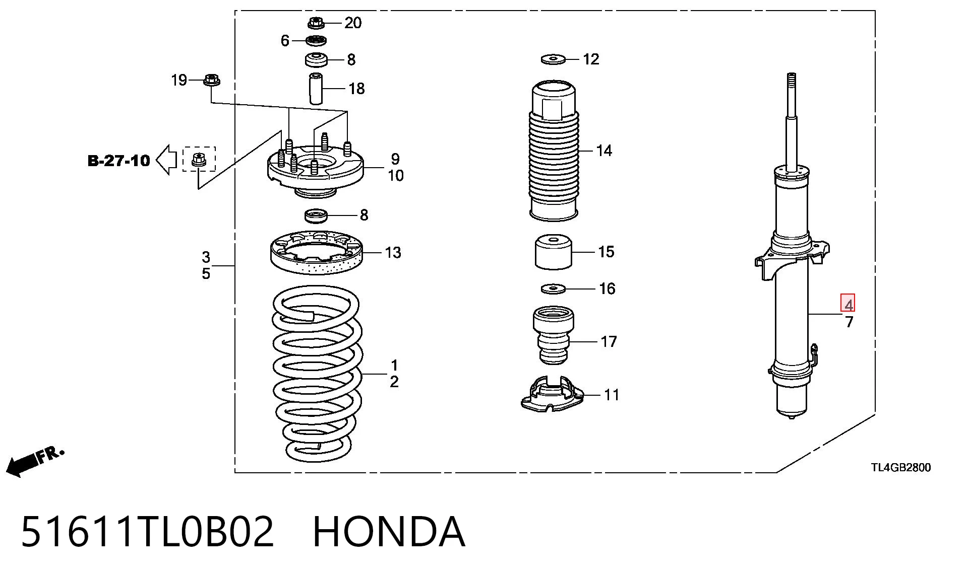 51611TL0B02 Honda