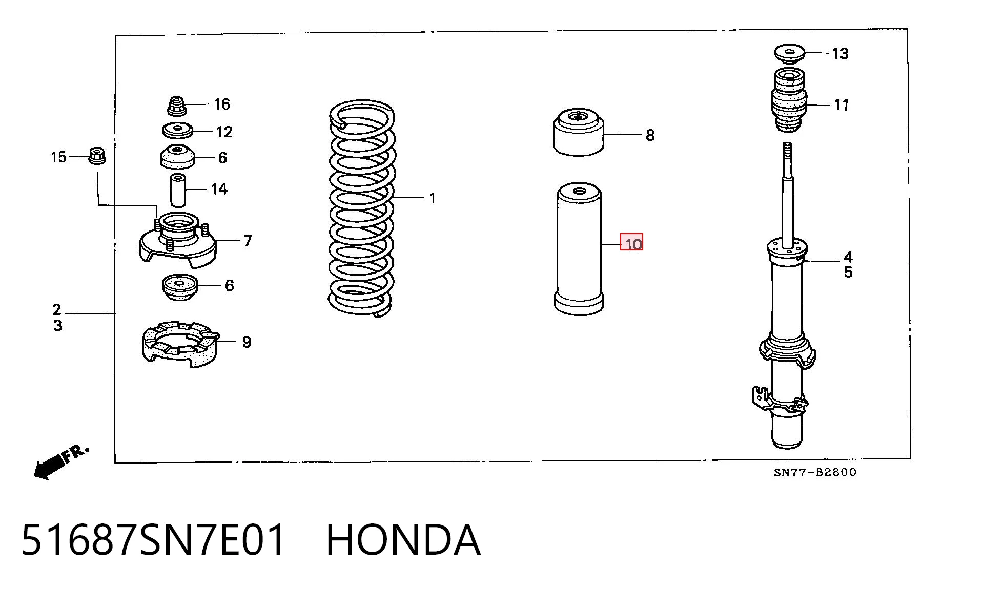 51687SN7E01 Honda