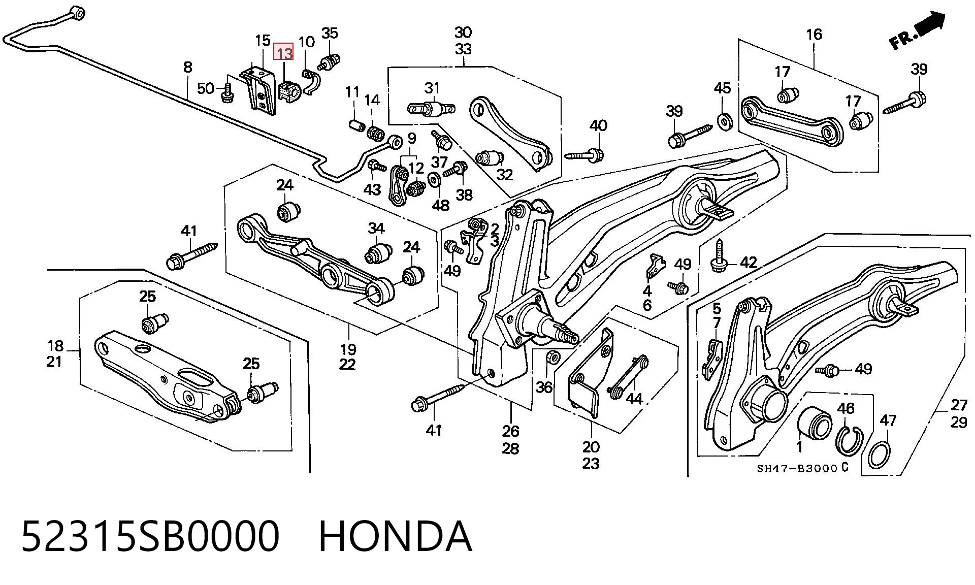 NMS5069 NIPPON MOTORS Прокладка стабильзатора заднего