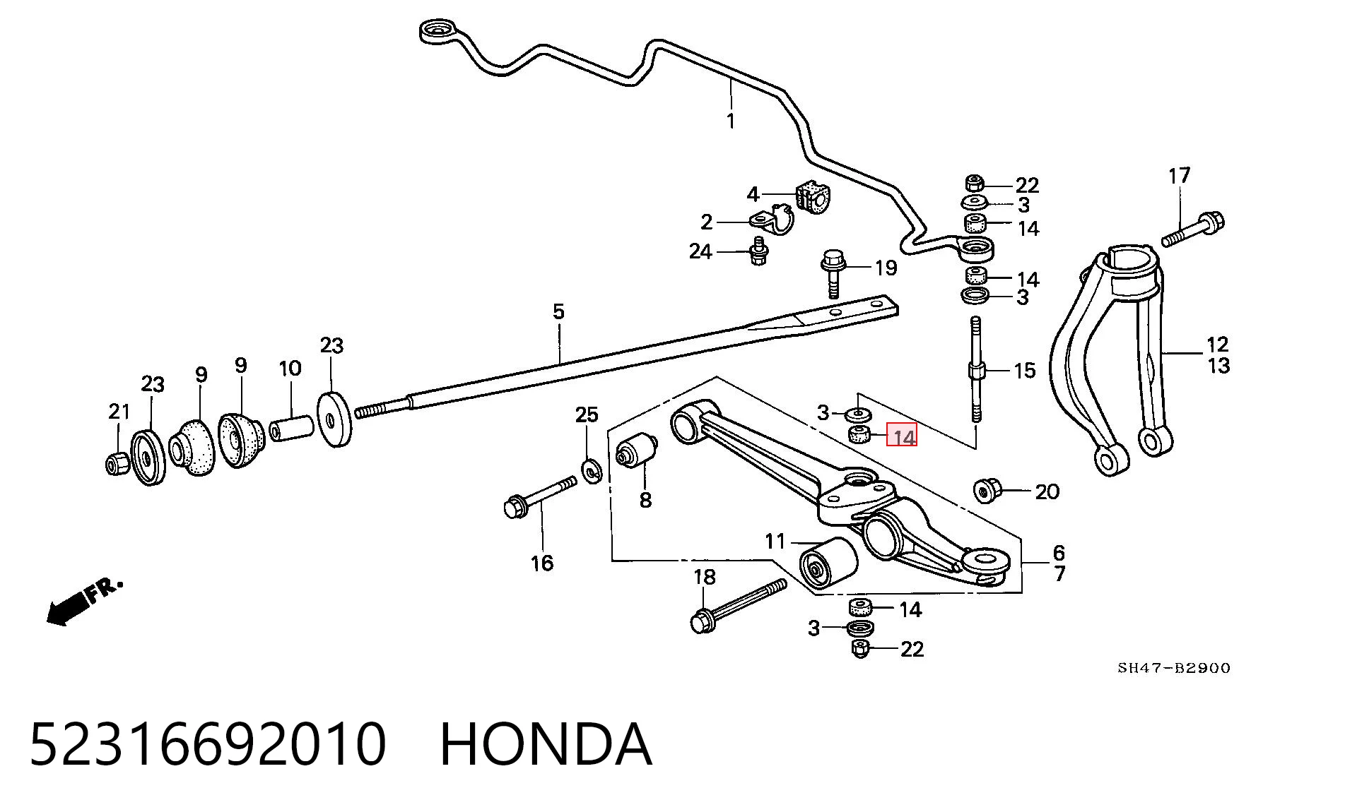 Втулка стойки переднего стабилизатора NIPPON MOTORS NMS4014