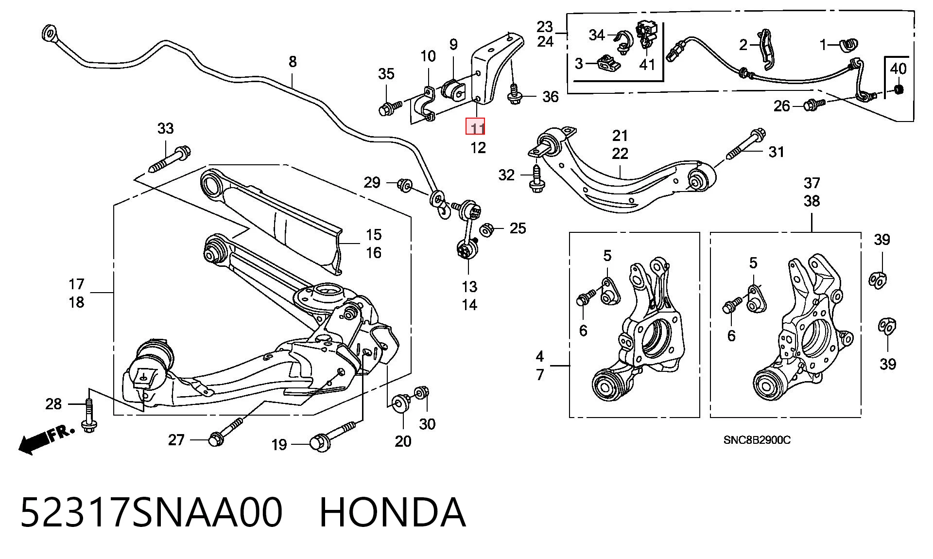 52317SNAA00 Honda 